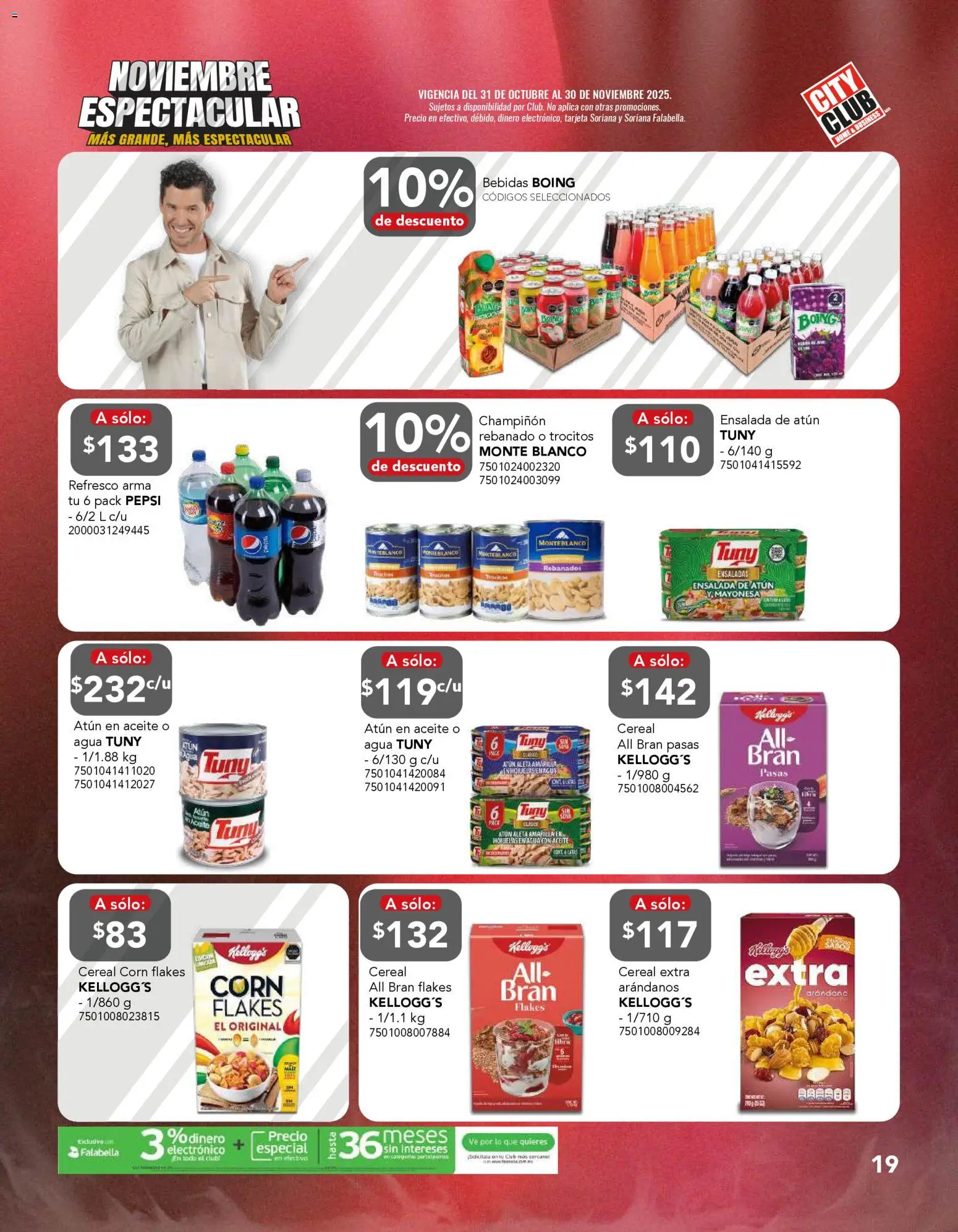 Nuevas ofertas de City Club válidas en toda la República Mexicana desde el 31.10.2025. ¡Encuentra las mejores ofertas en City Club Buen Fin! | Página: 19 | Productos: Refresco, Agua, Aceite, Arándanos