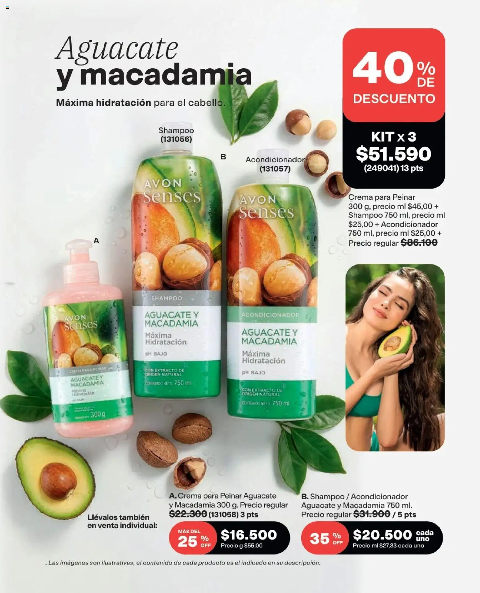 Avon revista - valida desde el 25.03.2026 | Página: 193 | Productos: Aguacate, Crema, Individual, Acondicionador