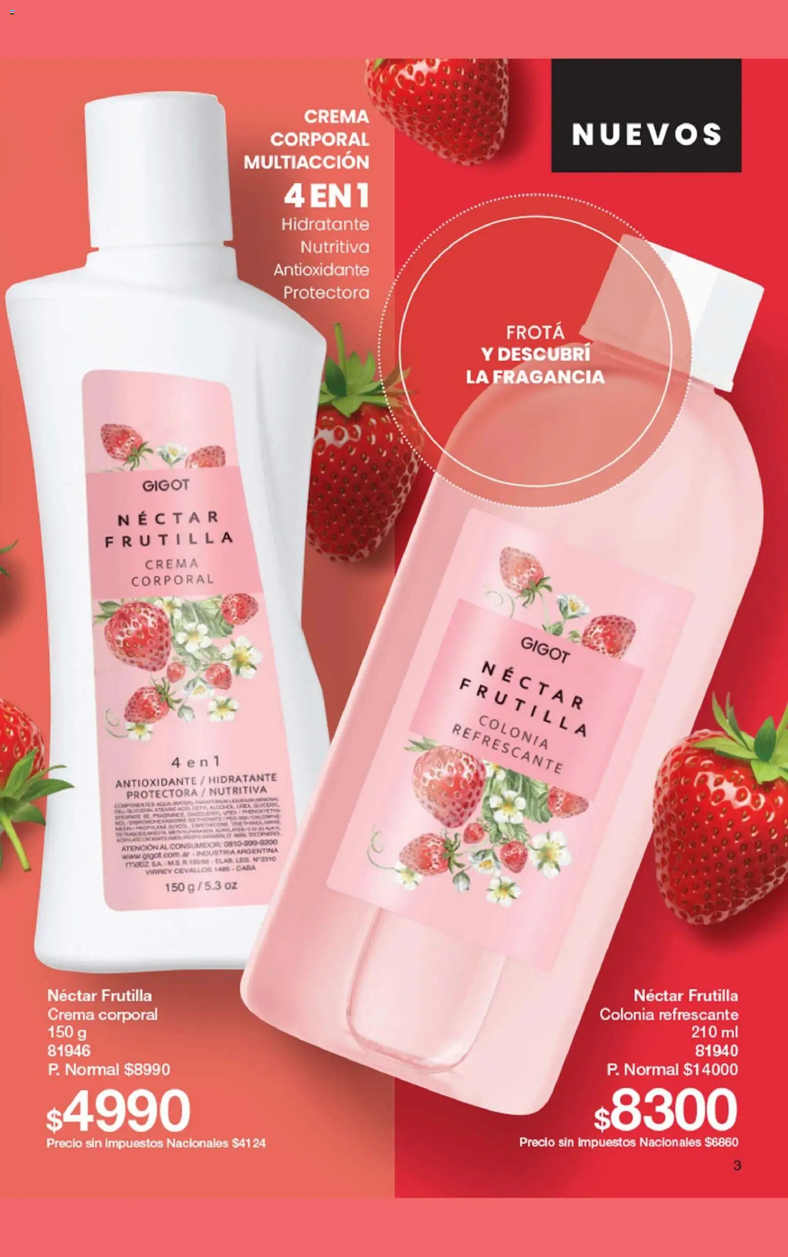 Gigot - CAMPAÑA 01 │ válido desde el 01.01.2026 | Página: 9 | Productos: Frutilla, Fragancia, Crema