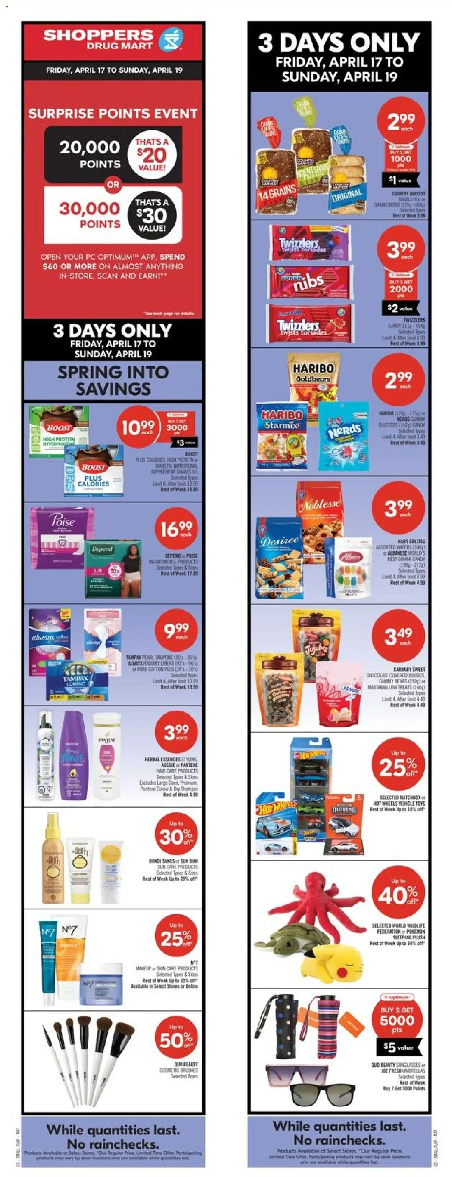 Shoppers flyer valid from 17.04.2026 | Page: 1 | Products: PC, Shampoo, Chocolate