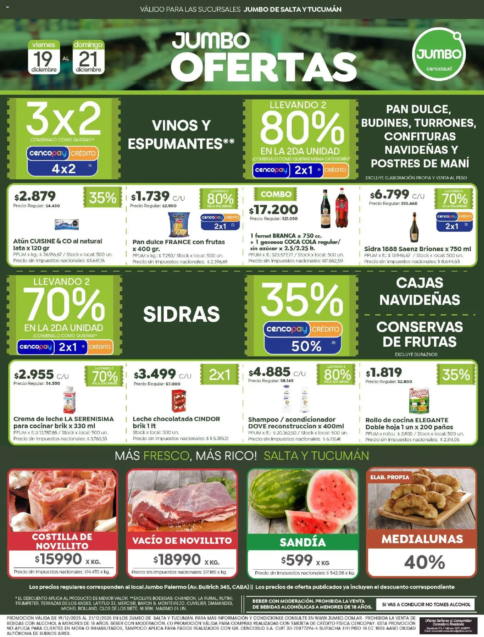 Jumbo - Ofertas | Salta & Tucumán │ válido desde el 19.12.2025 | Página: 1 | Productos: Cocina, Acondicionador, Atún, Crema