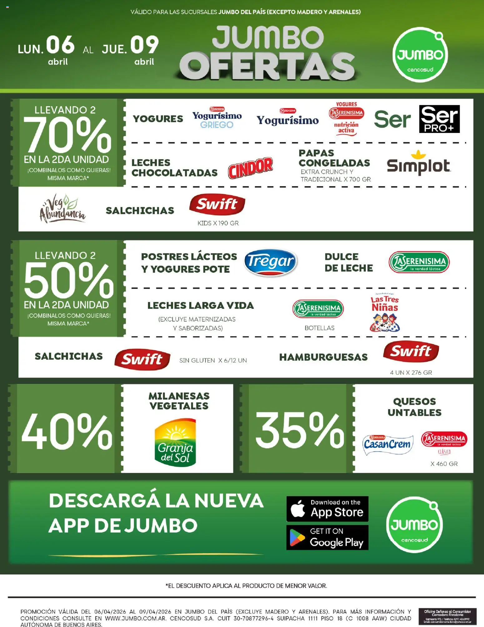 Jumbo - Ofertas | Interior │ válido desde el 06.04.2026 | Página: 2 | Productos: Teléfono, Leche