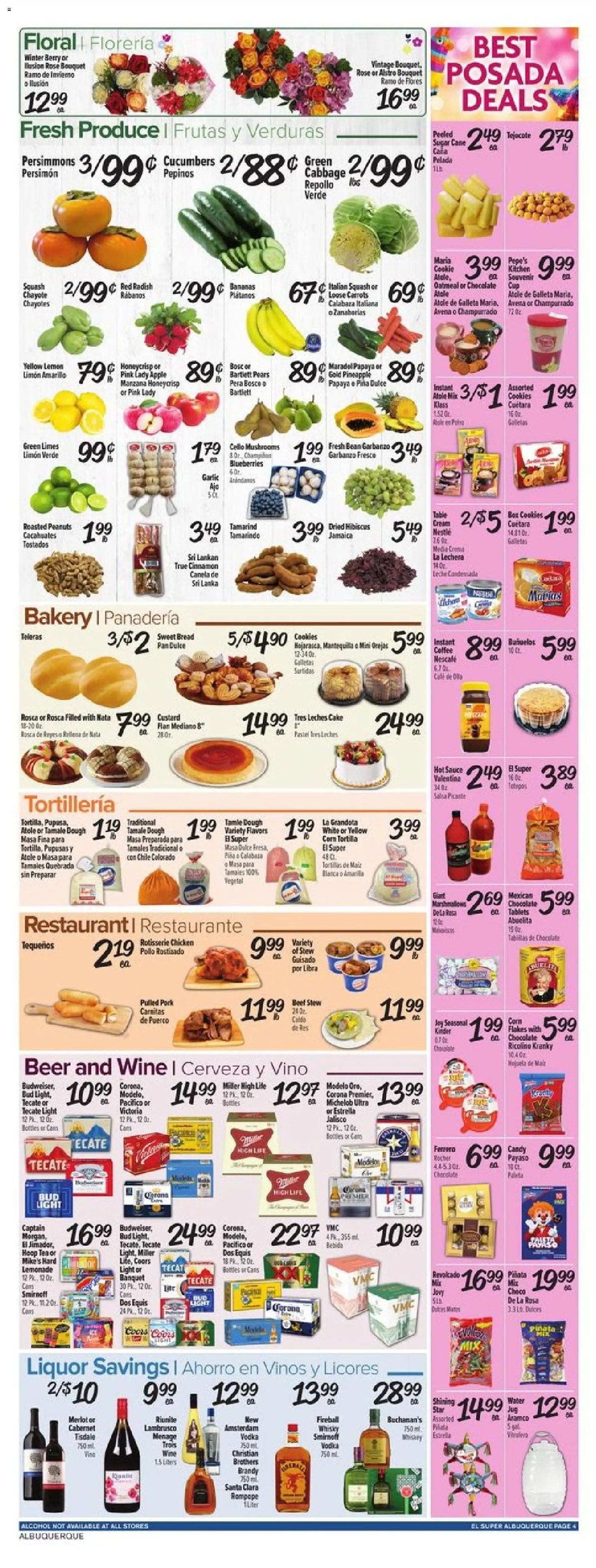 El Super Weekly Ad - NM - valid from 10.12.2025 | Page: 4 | Products: Pan, Beer, Beef, Sauce