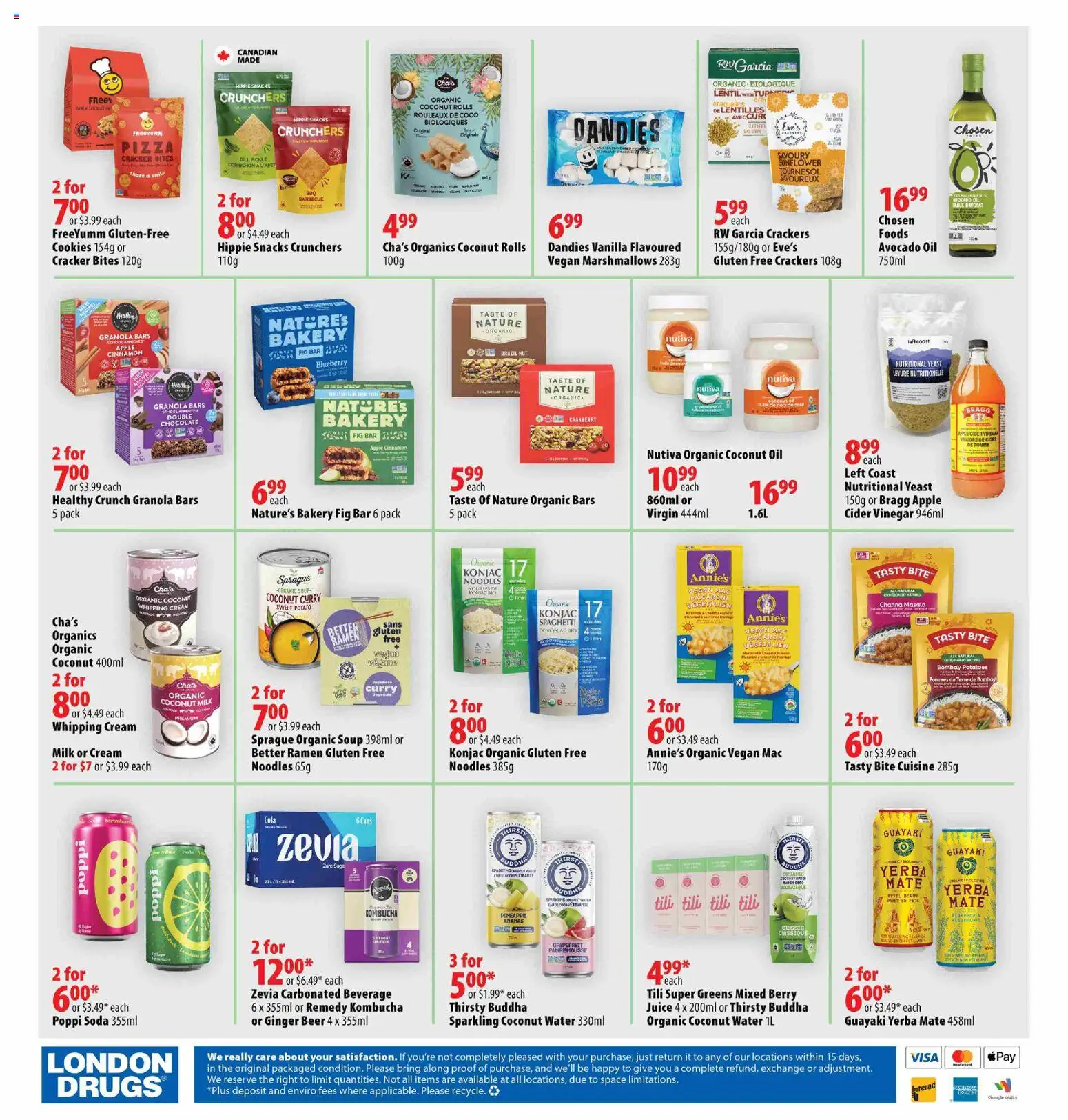 London Drugs flyer valid from 31.12.2025 | Page: 8 | Products: Noodles, Milk, Oil, Beer