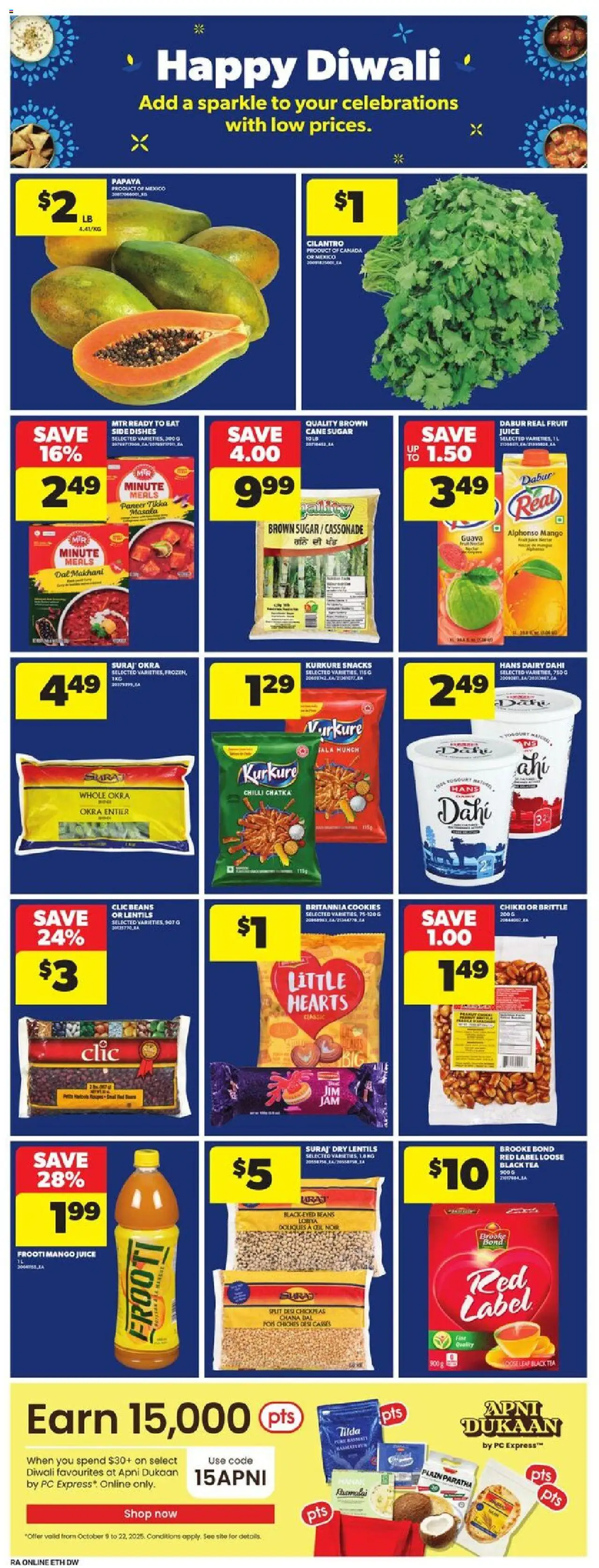 Atlantic Superstore flyer valid from 09.10.2025 | Page: 14 | Products: Tea, Cookies, PC, Juice