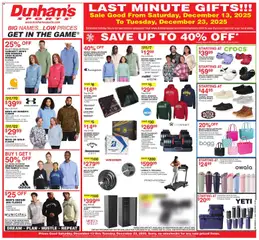 Preview of Dunham's Sports weekly ads valid from 13.12.2025