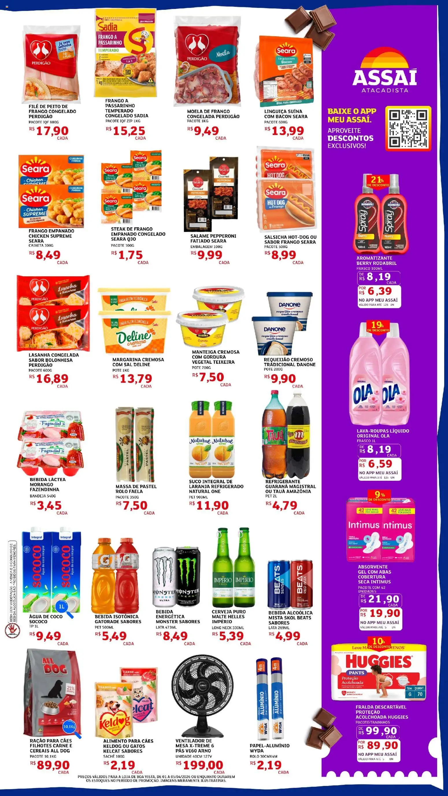 Assaí Atacadista Folheto - válido de 01.04.2026 | Página: 3 | Produtos: Ventilador, Guaraná, Salame, Monster