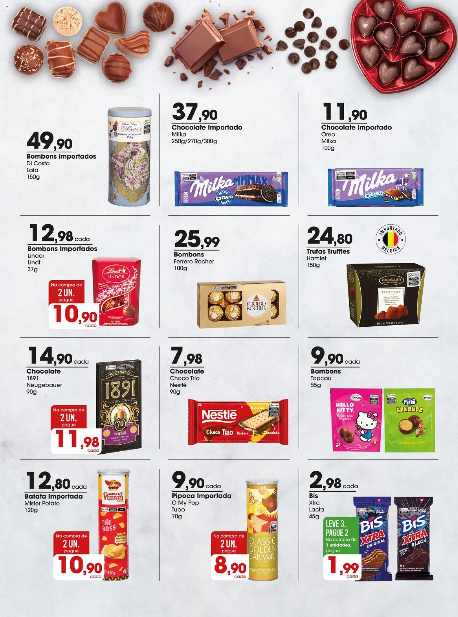 Zaffari Folheto - válido de 02.12.2025 | Página: 8 | Produtos: Chocolate, Bananas, Ferrero Rocher, Pipoca