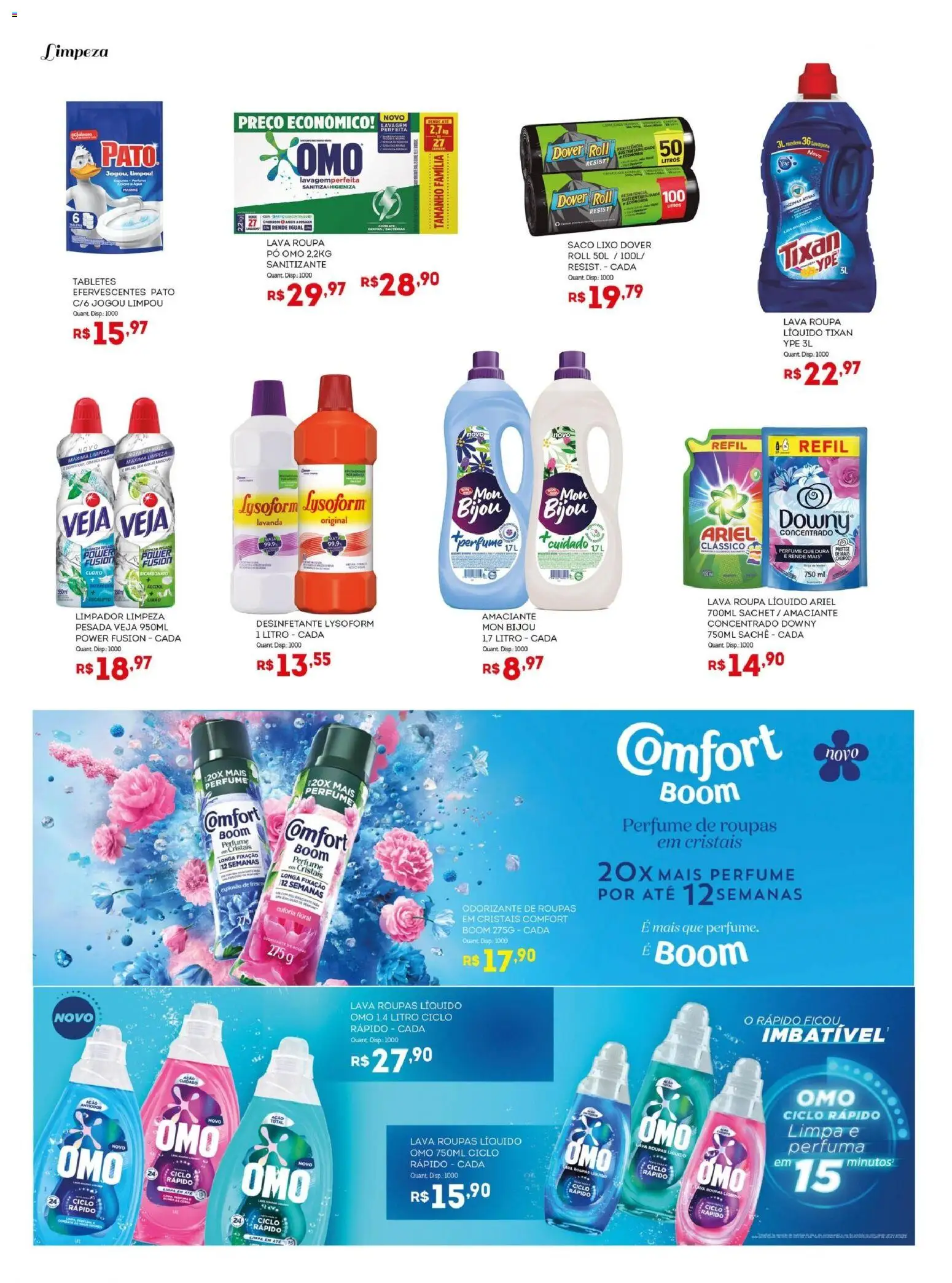 Bistek Supermercados Folheto - válido de 19.11.2025 | Página: 18 | Produtos: Perfume, Ariel, Modem, Desinfetante