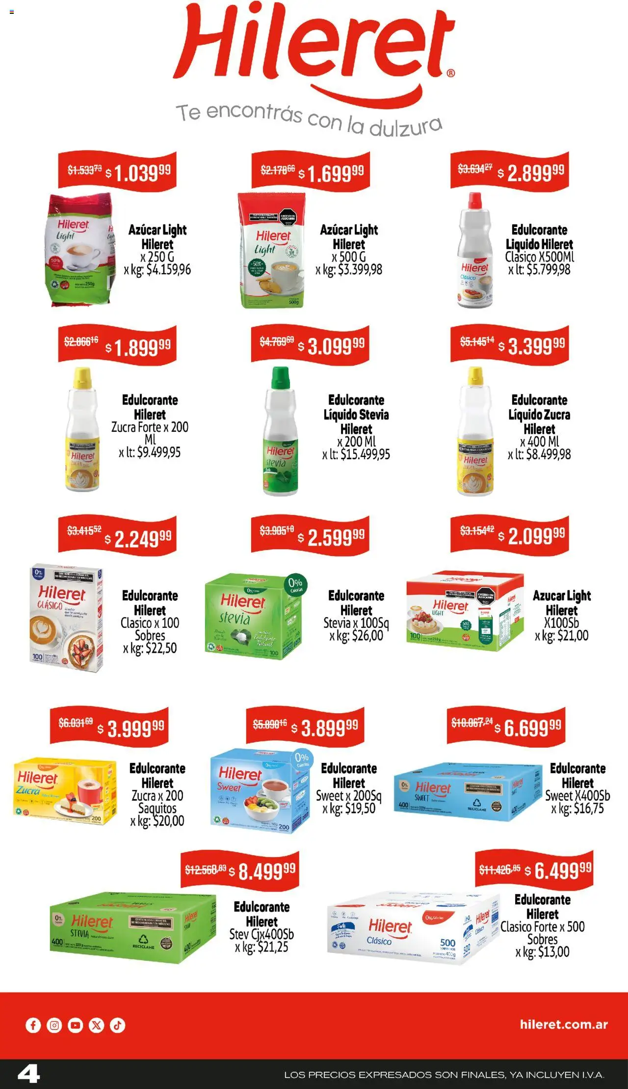 Makro ofertas │ válido desde el 18.09.2025 | Página: 4 | Productos: Azucar, Edulcorante, Té