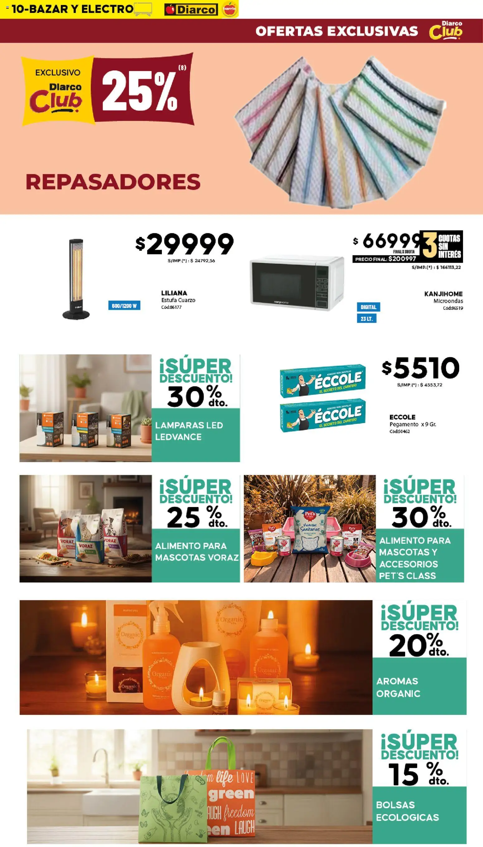 Diarco - Ofertas Diarco Barrio │ válido desde el 06.04.2026 | Página: 10 | Productos: Zapatero, Microondas, Pegamento