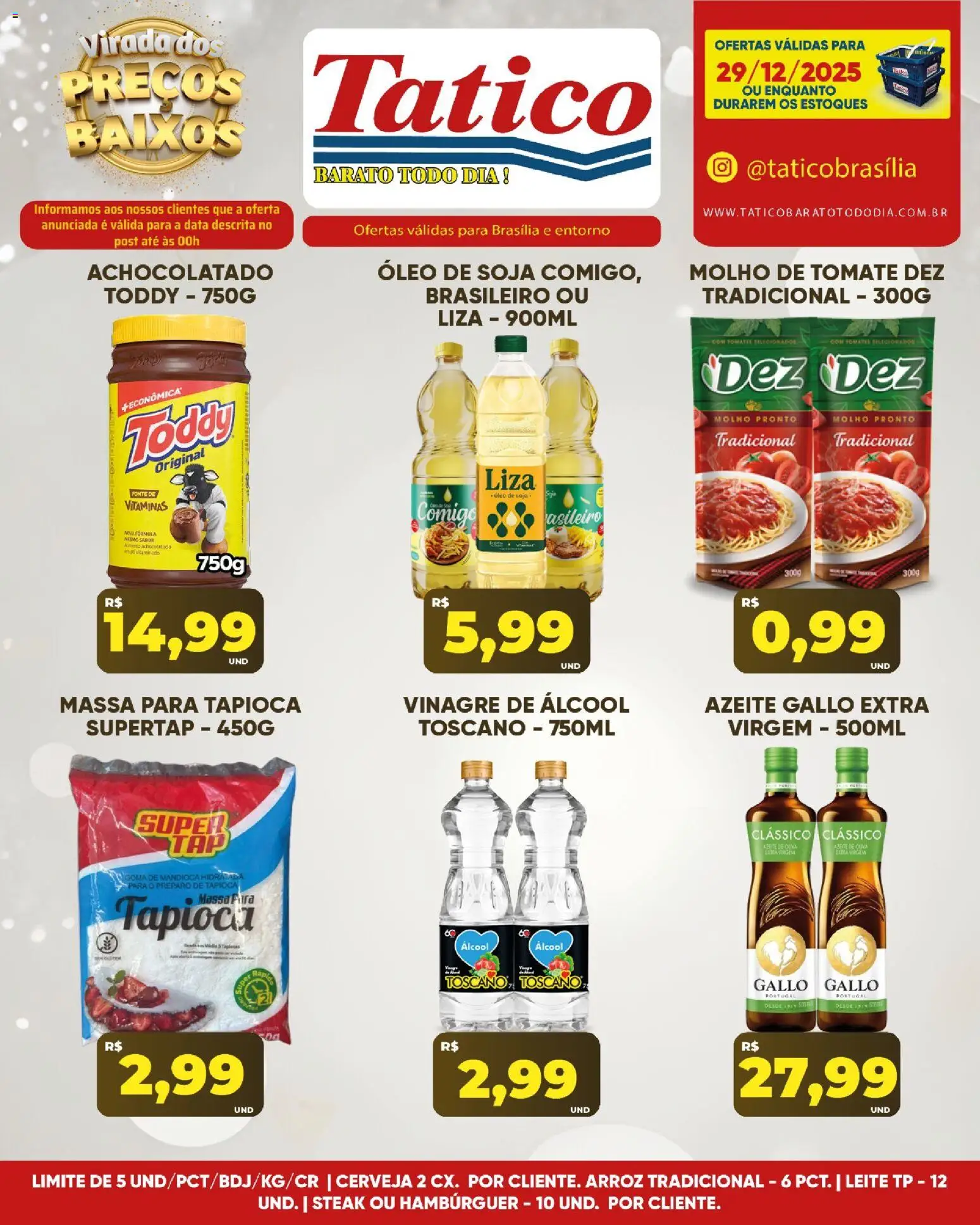 Tatico Folheto - válido de 30.12.2025 | Página: 21 | Produtos: Mandioca, Vinagre, Leite, Cerveja