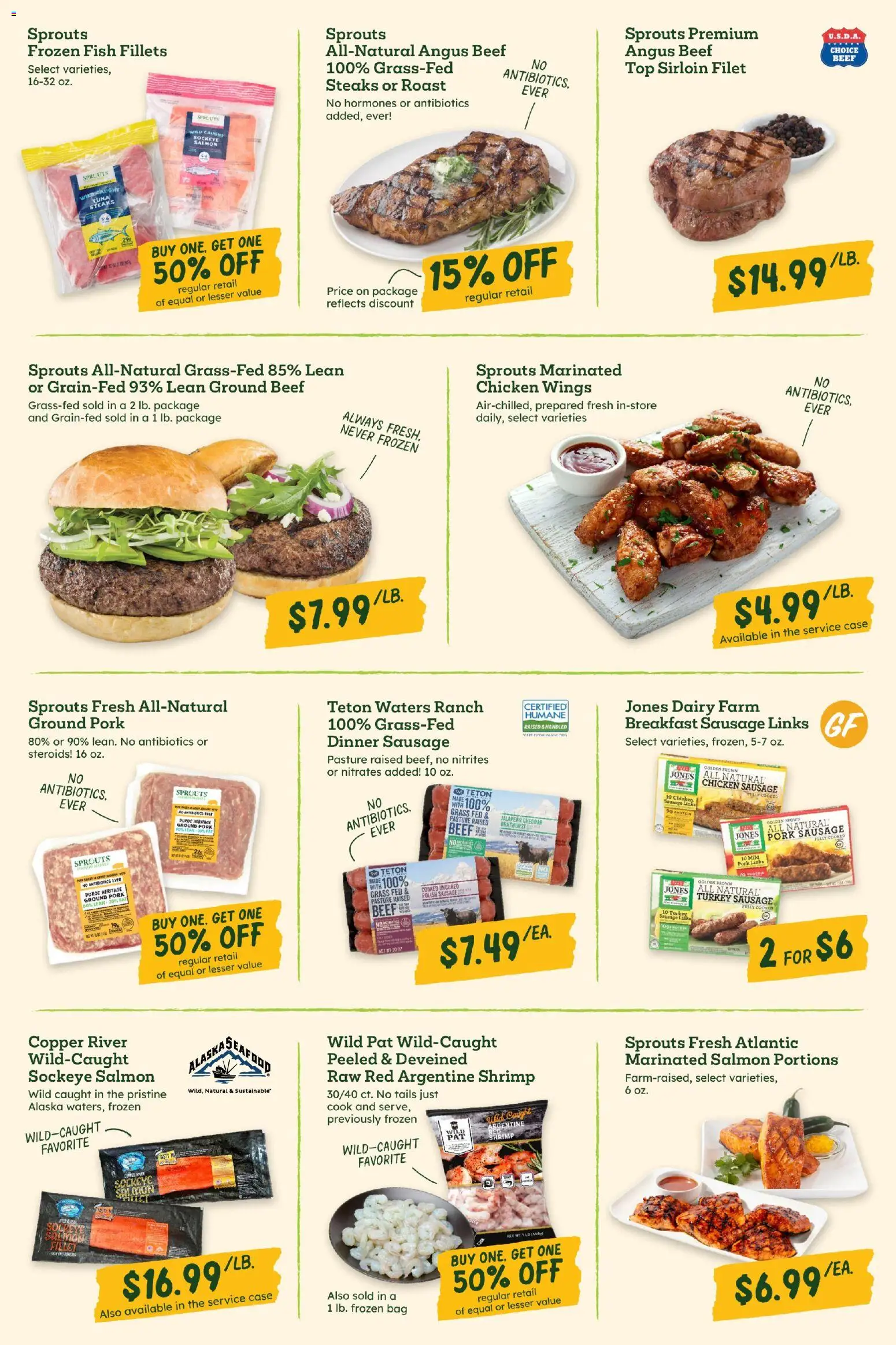 Sprouts Weekly Ad - valid from 15.04.2026 | Page: 4 | Products: Pork, Fish, Case, Bag