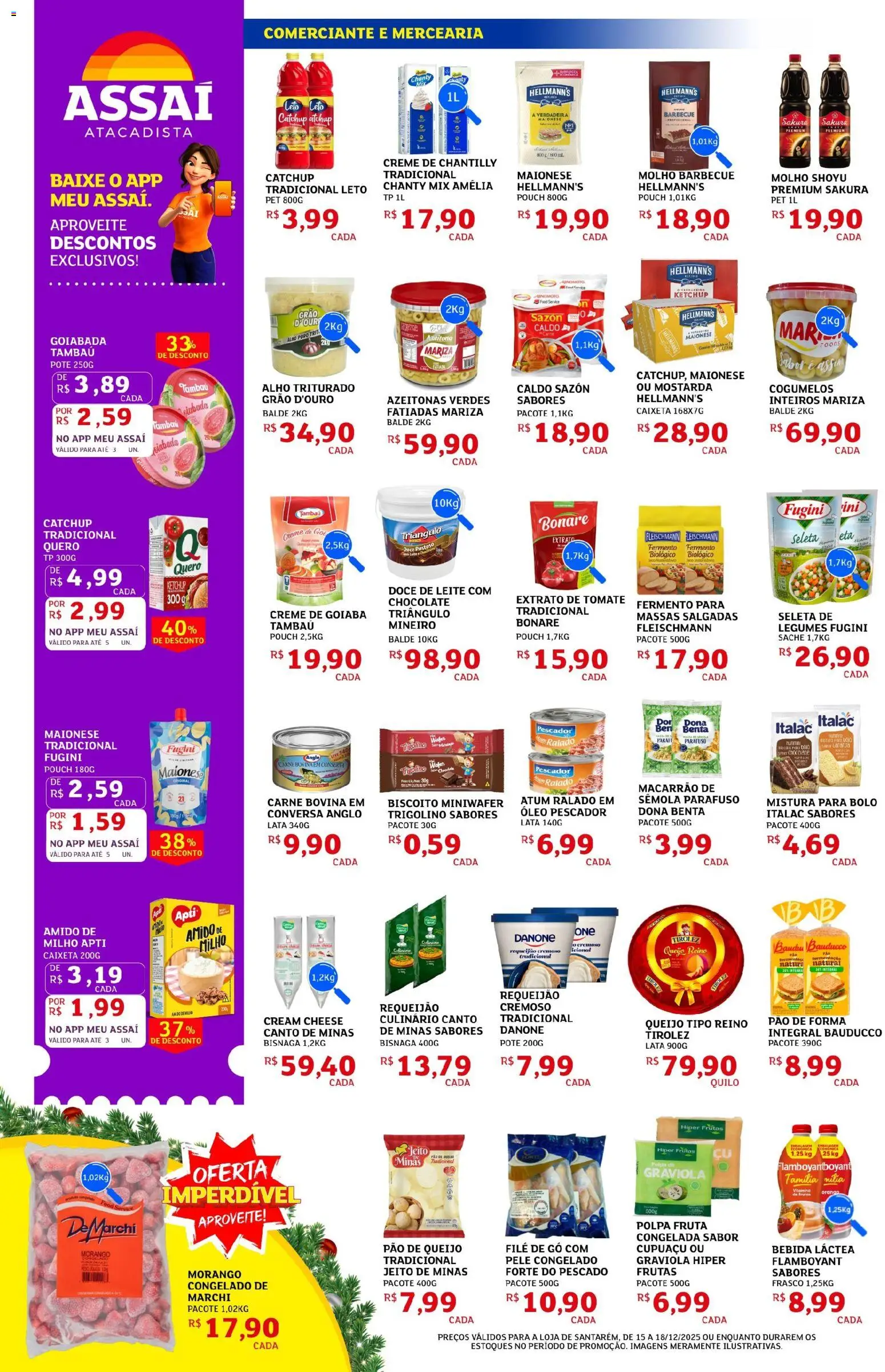 Assaí Atacadista Folheto - válido de 15.12.2025 | Página: 2 | Produtos: Alho, Pão, Mistura para bolo, Pão de queijo