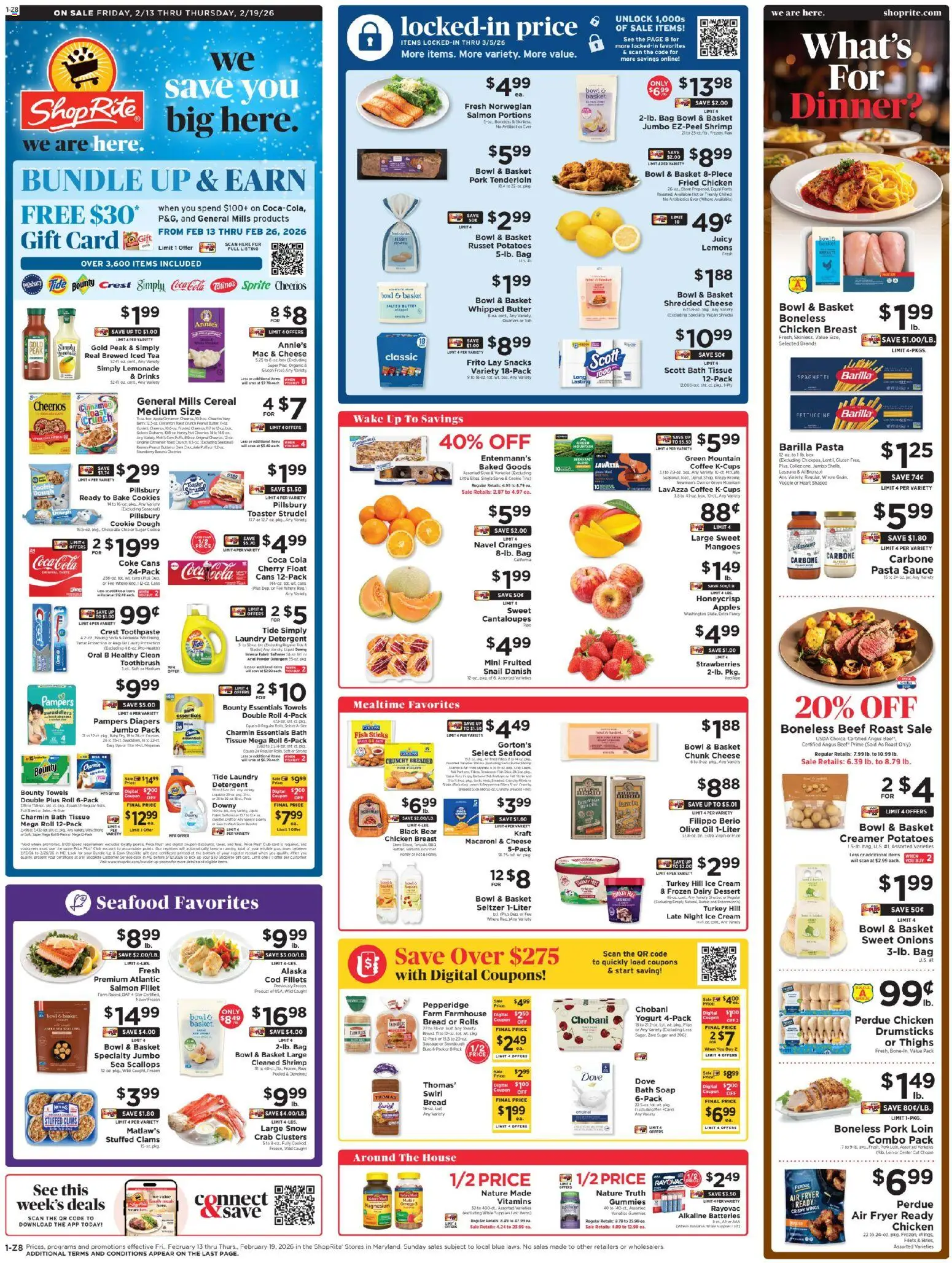 ShopRite Weekly Ad - valid from 13.02.2026 | Page: 2 | Products: Magnesium, Butter, Pork, Tea
