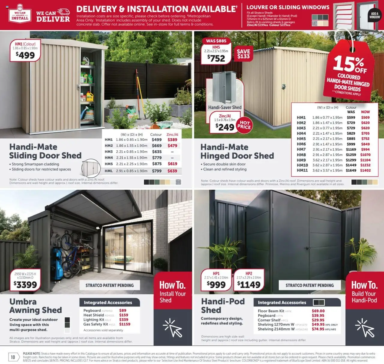 Stratco catalogue - valid from 08.08.2025 | Page: 10 | Products: Shelf, Door, Window, Accessories