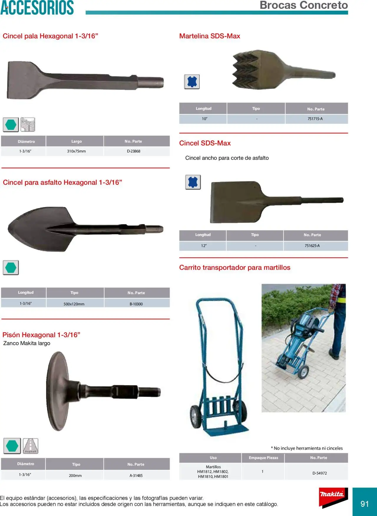 Nuevas ofertas de Makita válidas en toda la República Mexicana desde el 08.07.2024. ¡Encuentra las mejores ofertas en Makita catálogo Accesorios! | Página: 91 | Productos: Pala