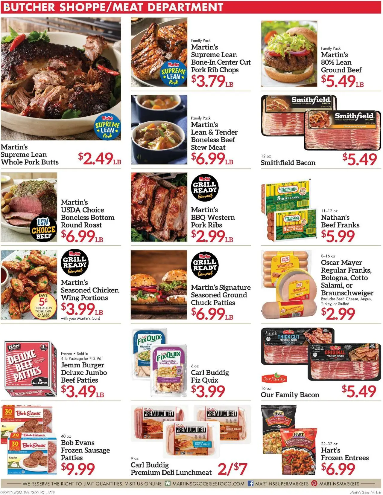 Martin’s Ad - valid from 07.09.2025 | Page: 6 | Products: Pork, Rice, Beef, Sausage