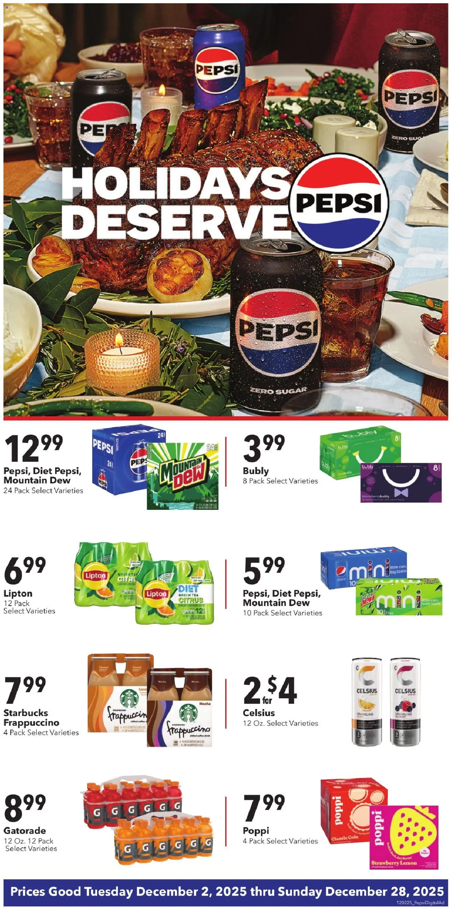 Cash Wise Pepsi - valid from 02.12.2025 | Page: 1 | Products: Green Tea, Tea, Sugar, Lemon