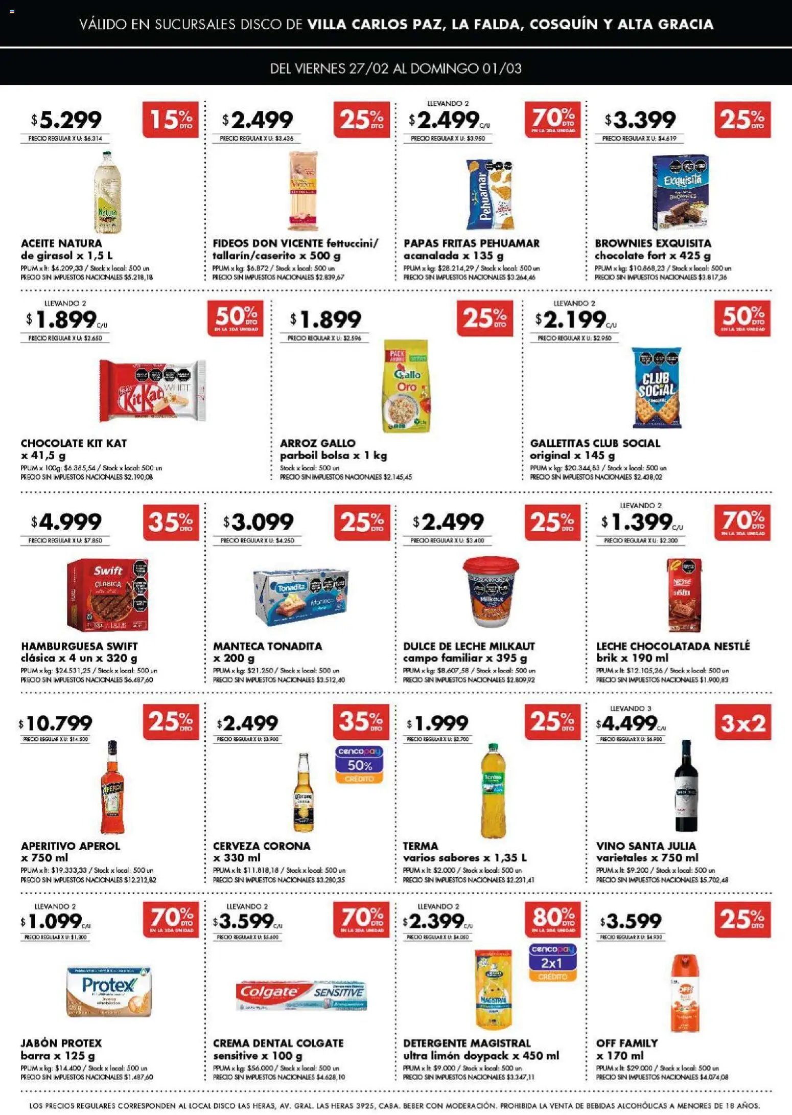 Disco - Ofertas | Punilla │ válido desde el 26.02.2026 | Página: 4 | Productos: Disco, Bolsa, Galletitas, Arroz