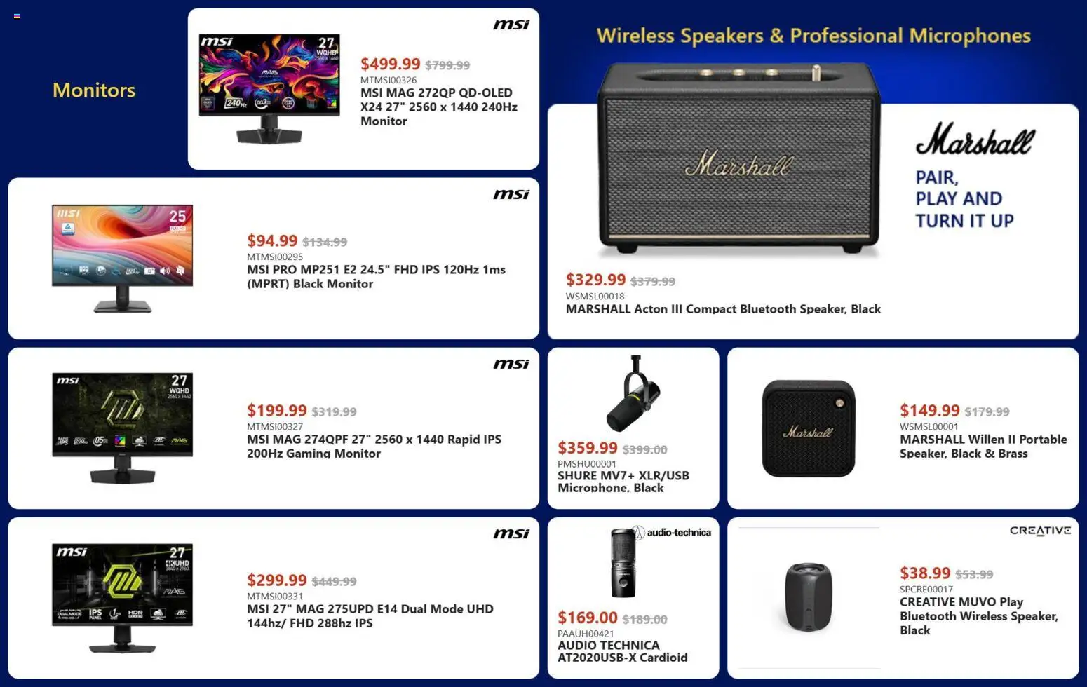 Canada Computers flyer valid from 09.01.2026 | Page: 4 | Products: Monitor, Audio