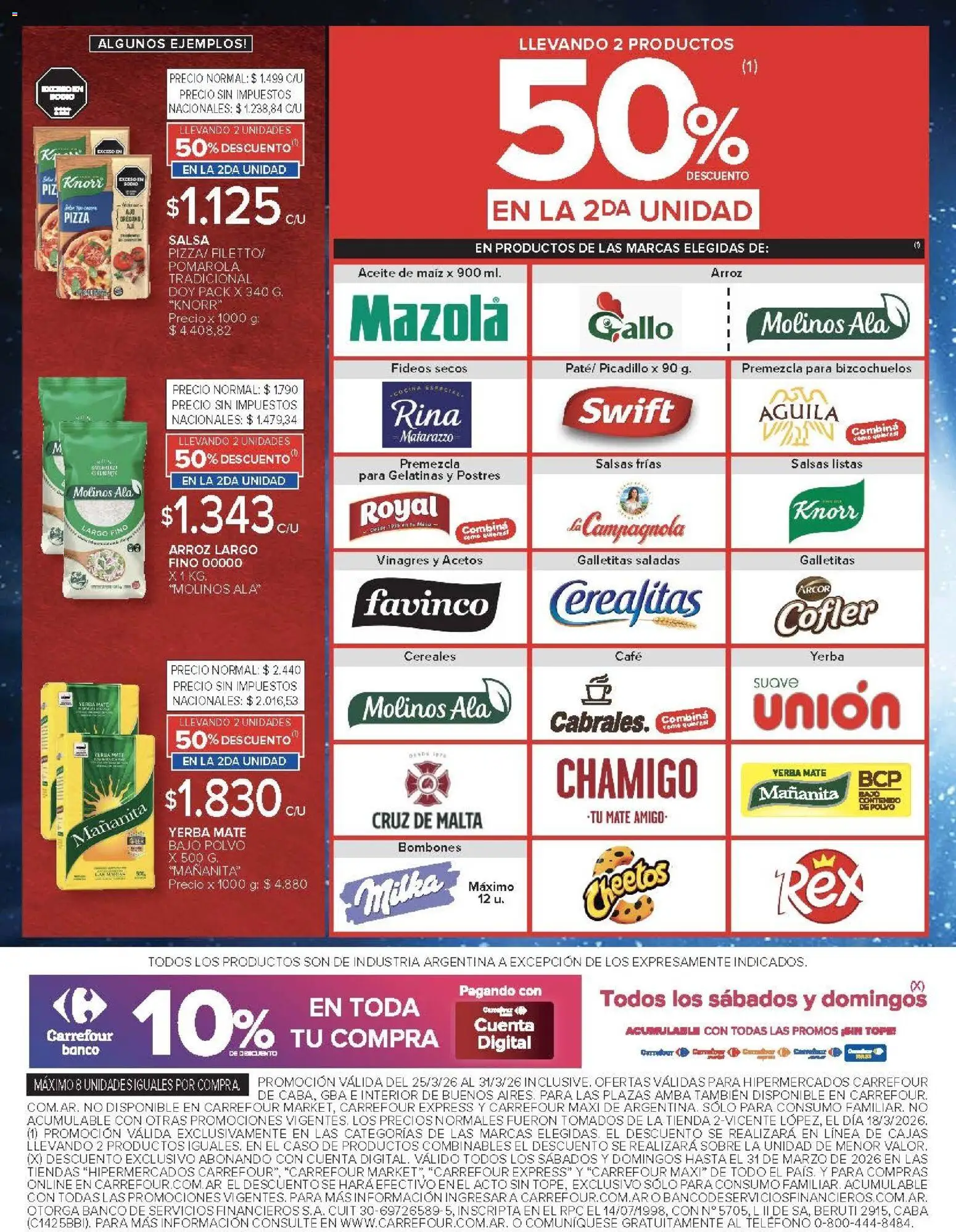 Carrefour ofertas │ válido desde el 25.03.2026 | Página: 7 | Productos: Caso, Sobre, Café, Pizza