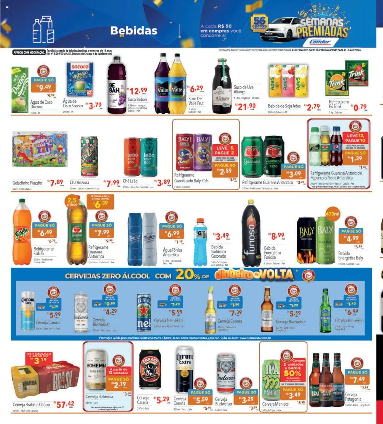 Supermercados Condor Folheto - válido de 10.09.2025 | Página: 16 | Produtos: Pó, Guaraná, Cerveja Heineken, Heineken