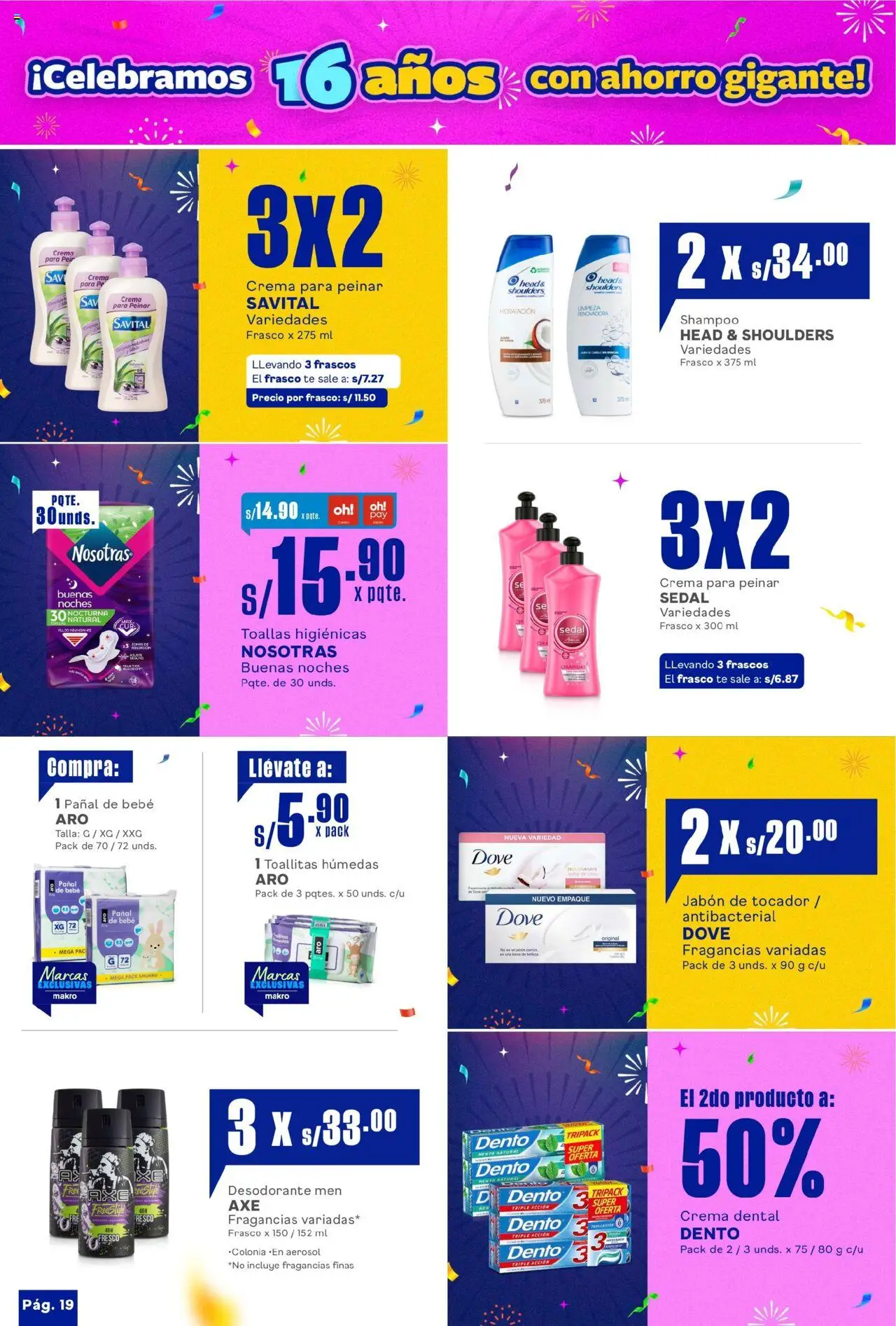 Catálogo Makro válido desde 17.07.2025 | Página: 21 | Productos: Shampoo, Té, Crema, Empaque