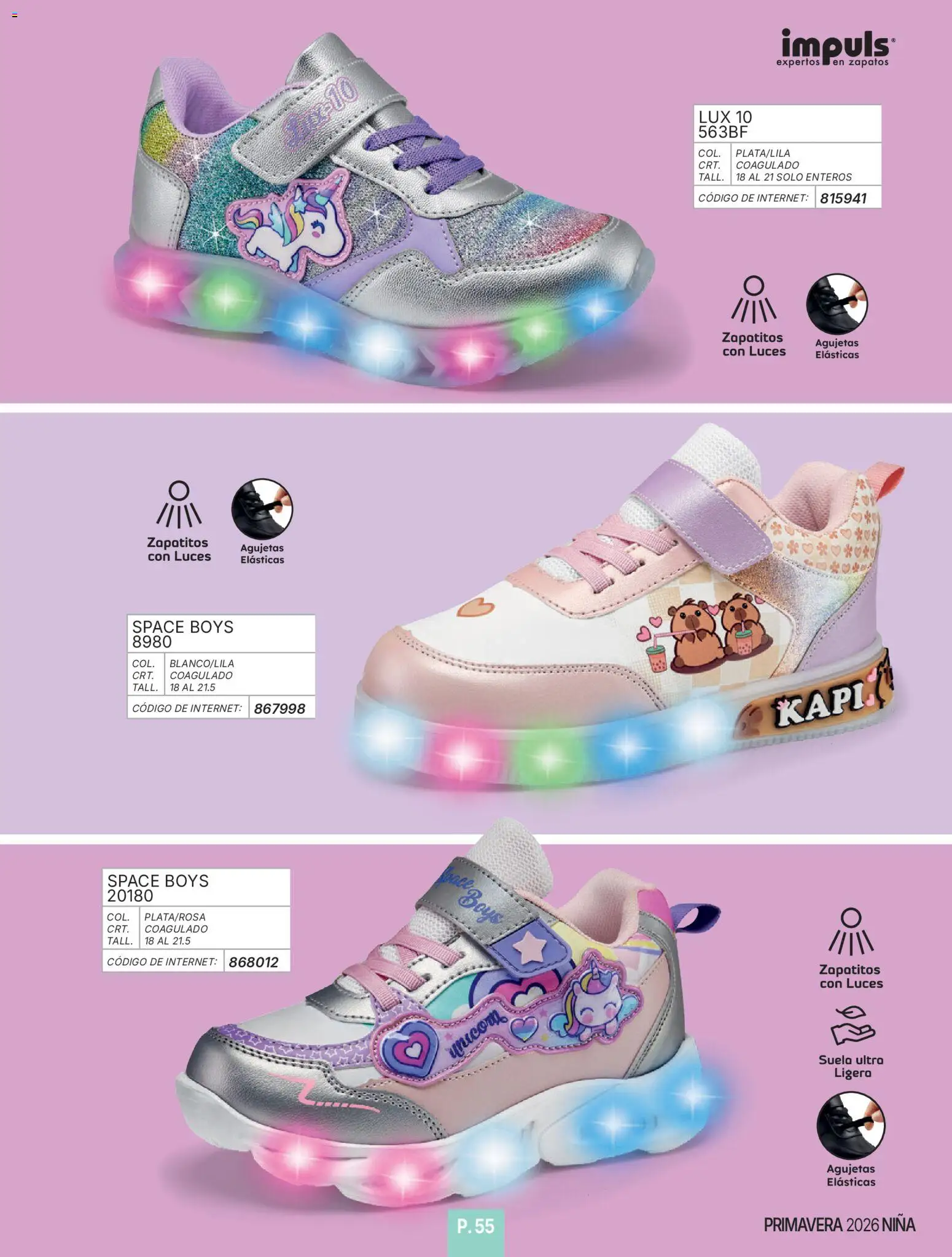 Nuevas ofertas de Impuls válidas en toda la República Mexicana desde el 01.01.2026. ¡Encuentra las mejores ofertas en Impuls catálogo Niña! | Página: 57 | Productos: Zapatos