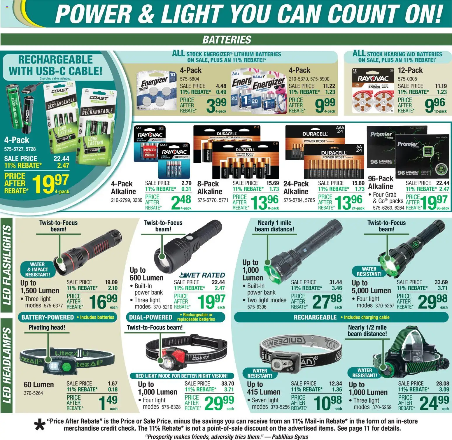 Menards Weekly Ad - valid from 05.11.2025 | Page: 11 | Products: Water, Cable, Power Bank