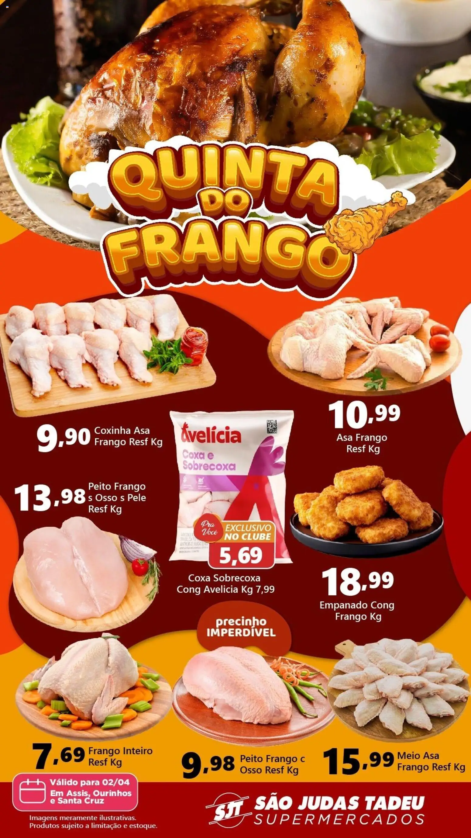 São Judas Tadeu Folheto - válido de 02.04.2026 | Página: 1 | Produtos: Frango