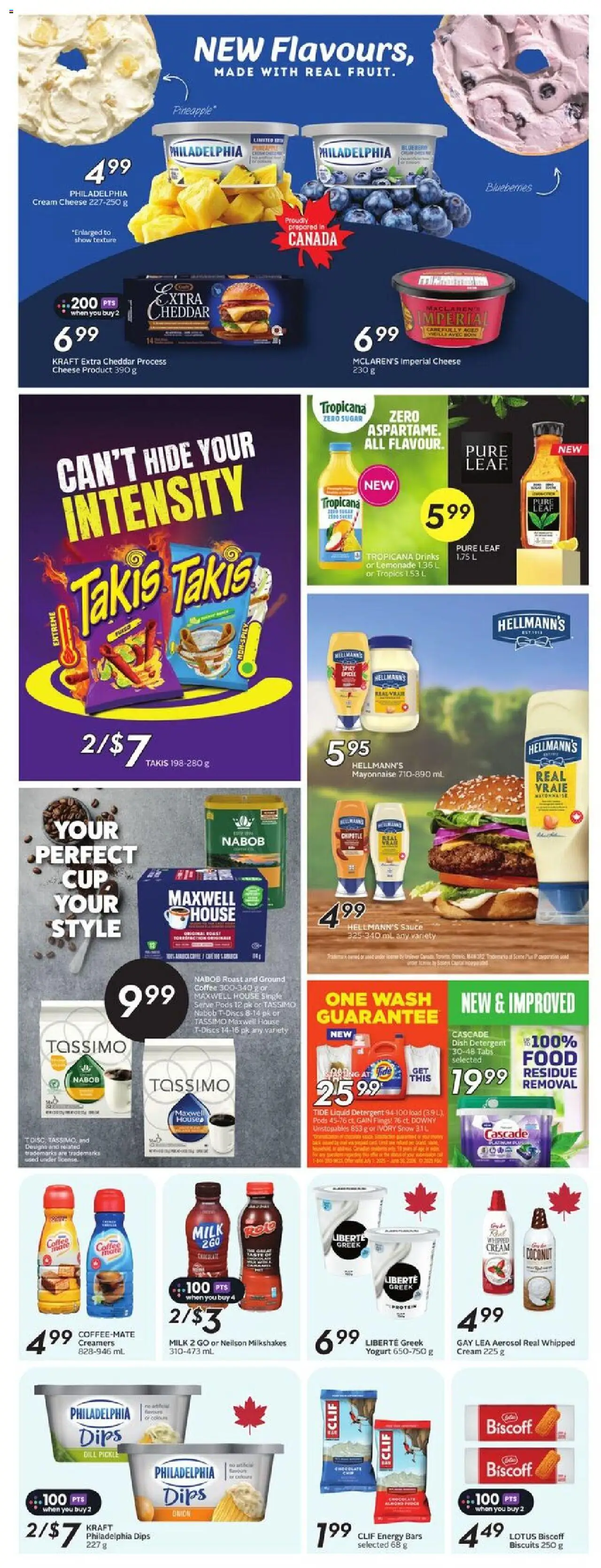 Sobeys flyer valid from 31.07.2025 | Page: 23 | Products: Cream, Detergent, Yogurt, Chocolate