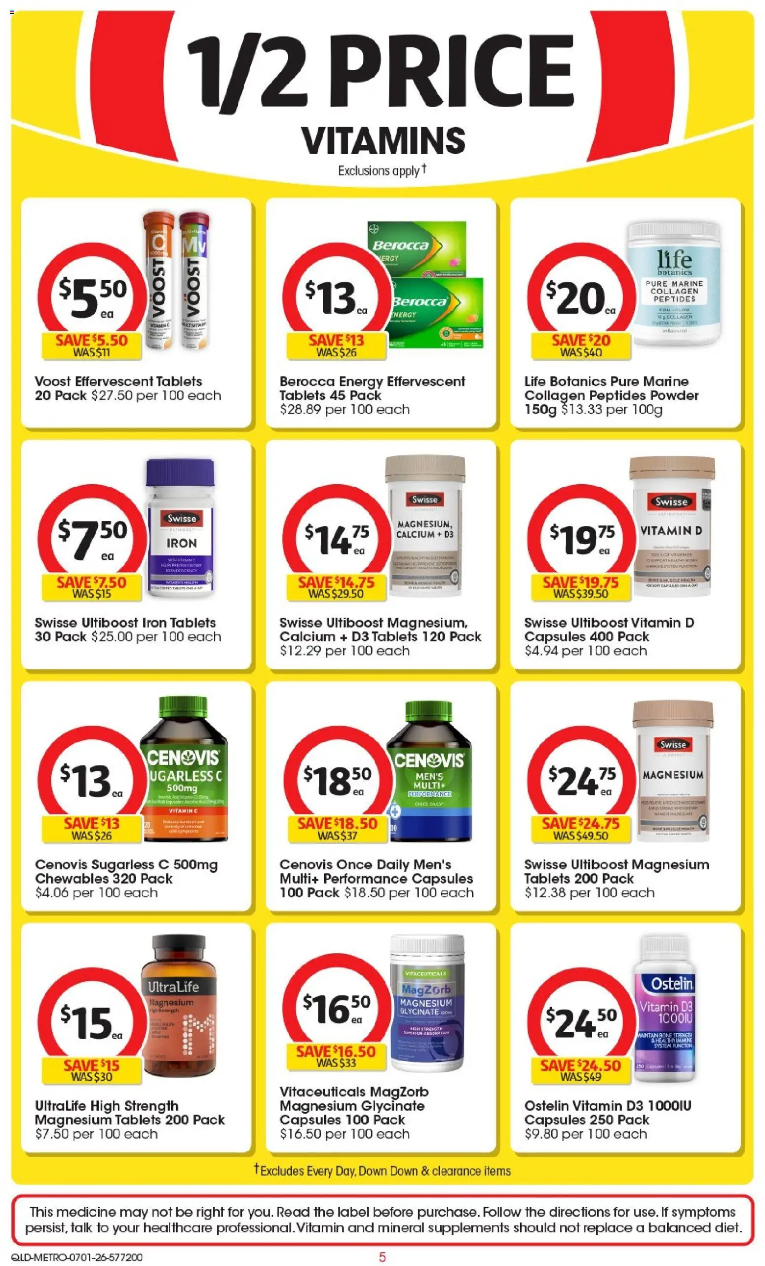 Coles catalogue - valid from 07.01.2026 | Page: 7 | Products: Powder, Collagen, Iron, Vitamin