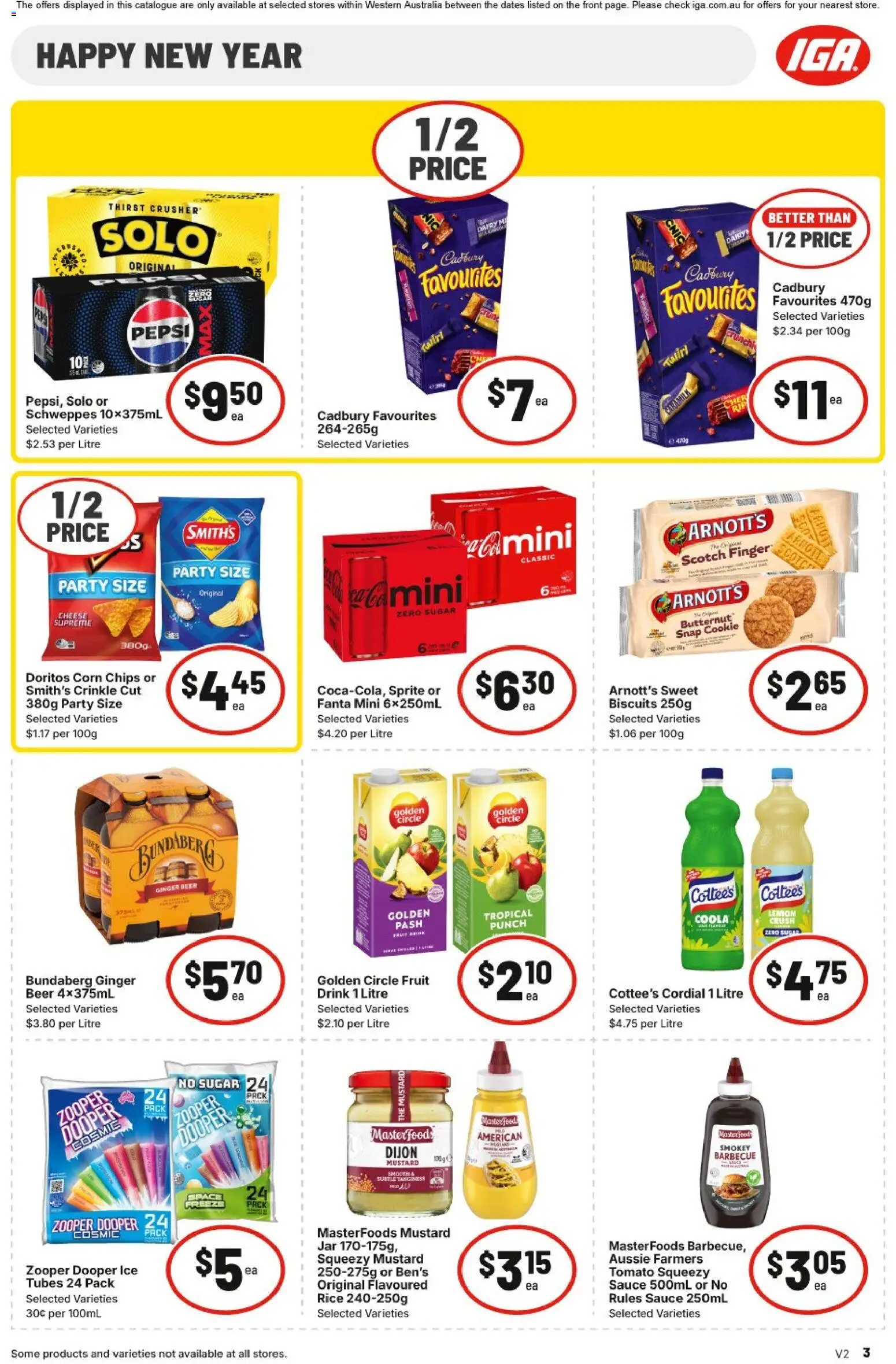 IGA catalogue - valid from 24.12.2025 | Page: 3 | Products: Beer, Rice, Chips, Scotch