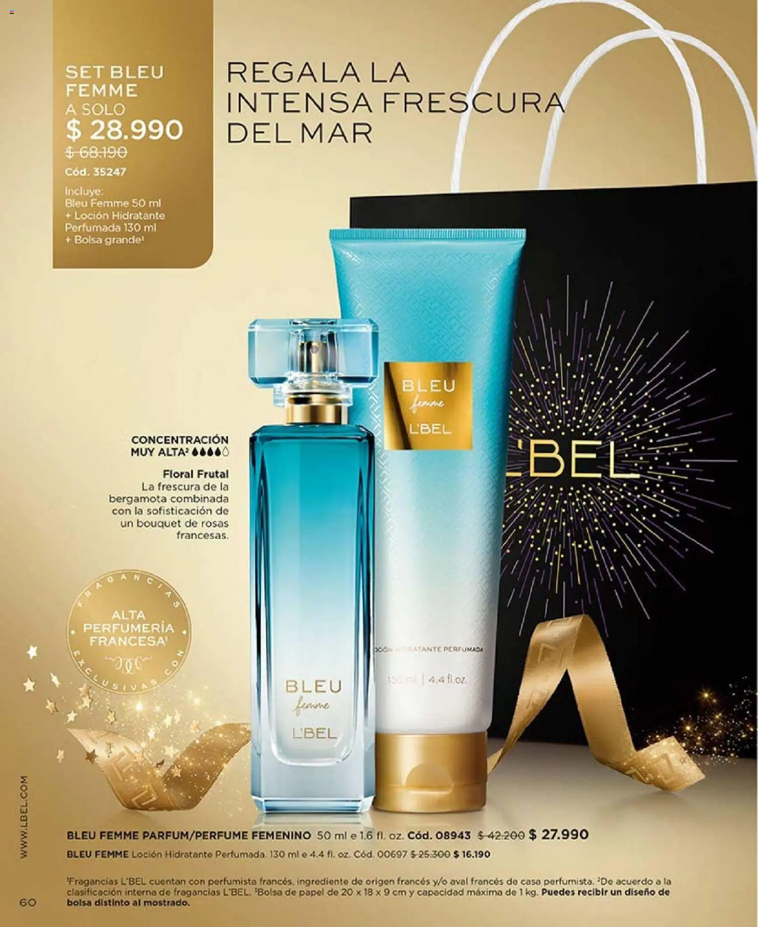 Catálogo L'Bel Campaña 1 │ válido desde el 01.01.2026 | Página: 60 | Productos: Loción, Bolsa