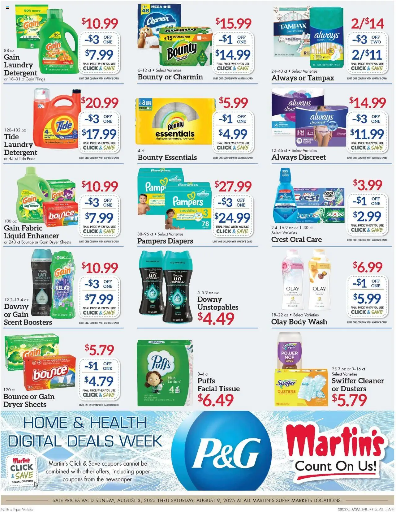 Martin’s Weekly Ad - valid from 03.08.2025 | Page: 15 | Products: Detergent, Body Wash, Underwear, Dryer