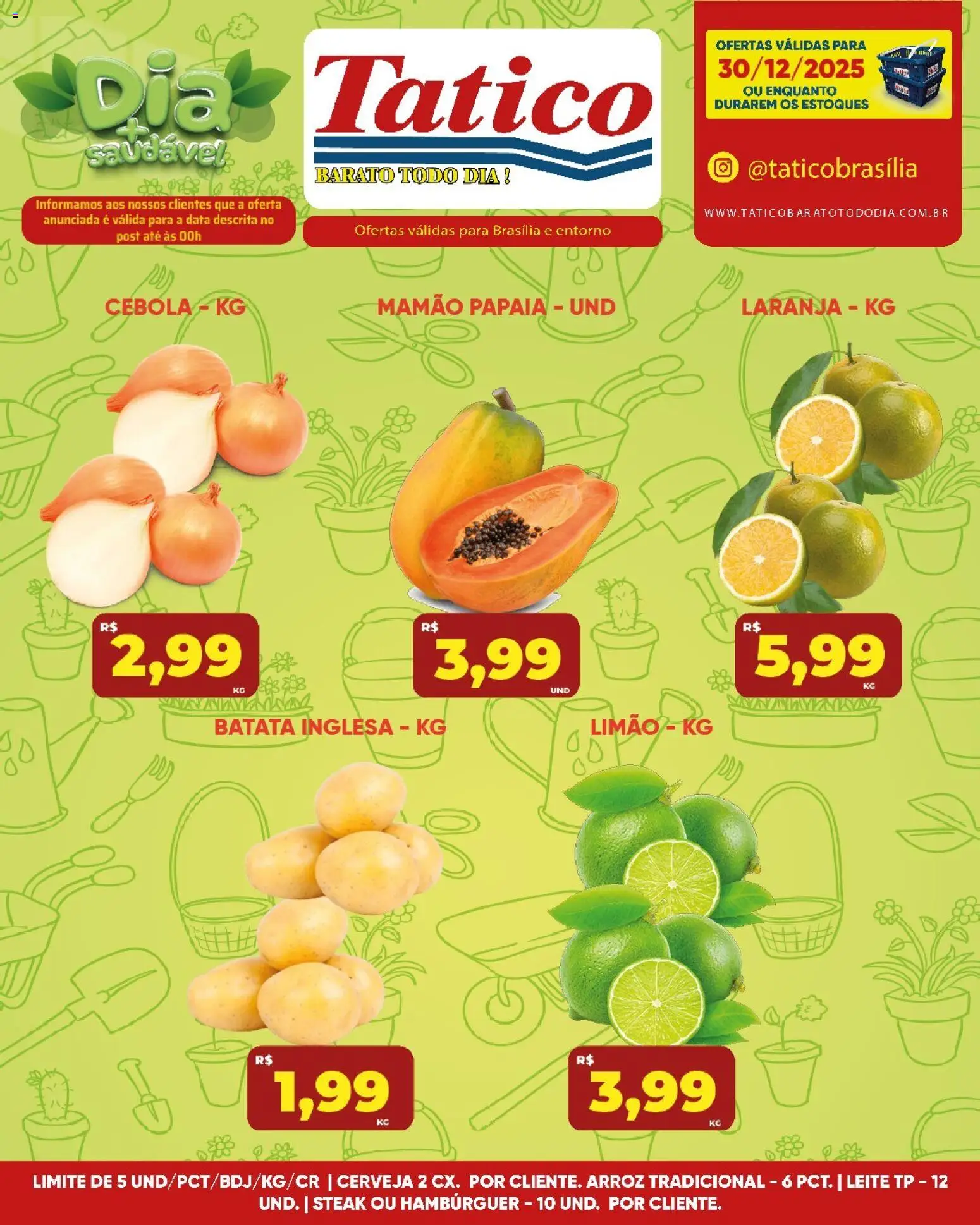 Tatico Folheto - válido de 30.12.2025 | Página: 10 | Produtos: Cebola, Leite, Cerveja, Mamão