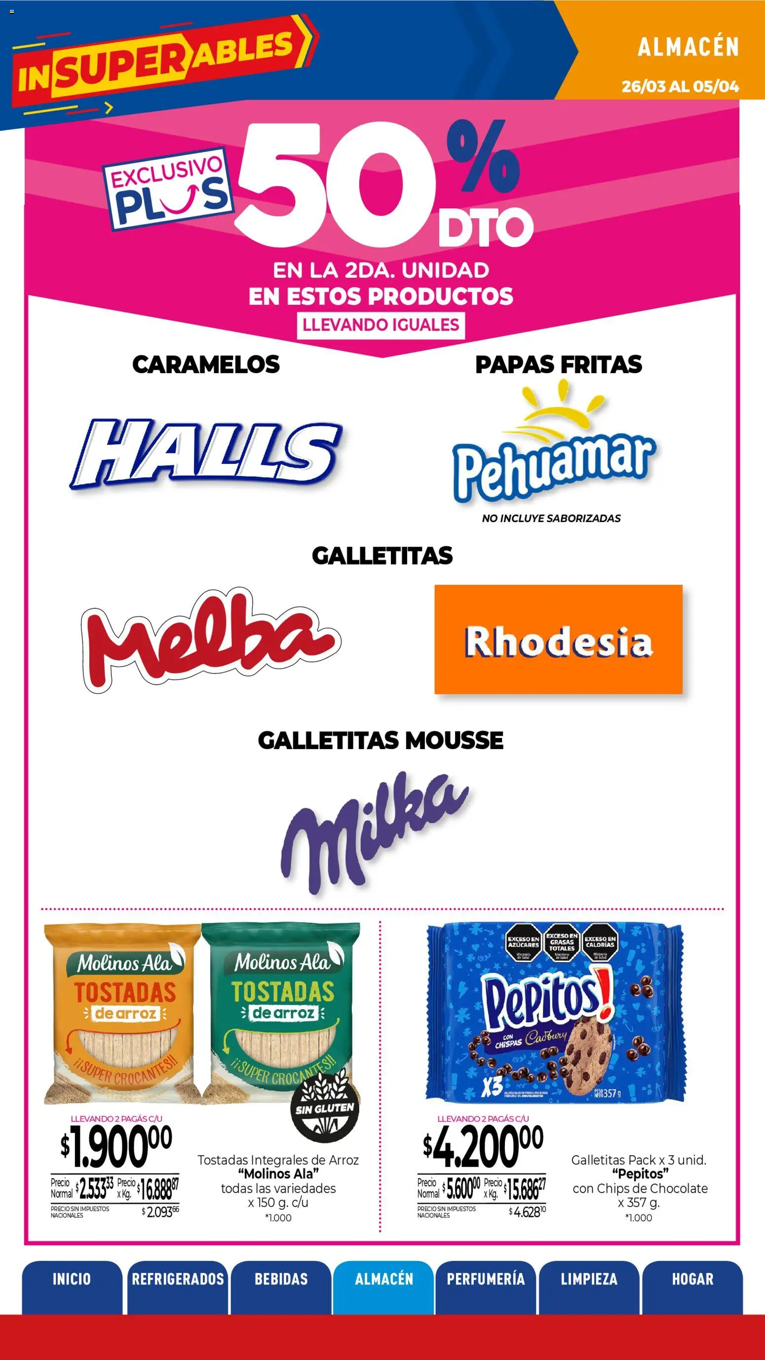 La Anonima - catalogos-masivos - insuperables-13-26-litoral │ válido desde el 26.03.2026 | Página: 17 | Productos: Mousse, Chocolate, Arroz, Papas fritas