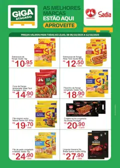 GIGA Atacado - Ofertas BRF - Pré-Visualização do folheto da loja GIGA Atacado, válido de 06.10.2025 | Página: 1 | Produtos: Linguiça, Filé mignon, Queijo, Queijo coalho