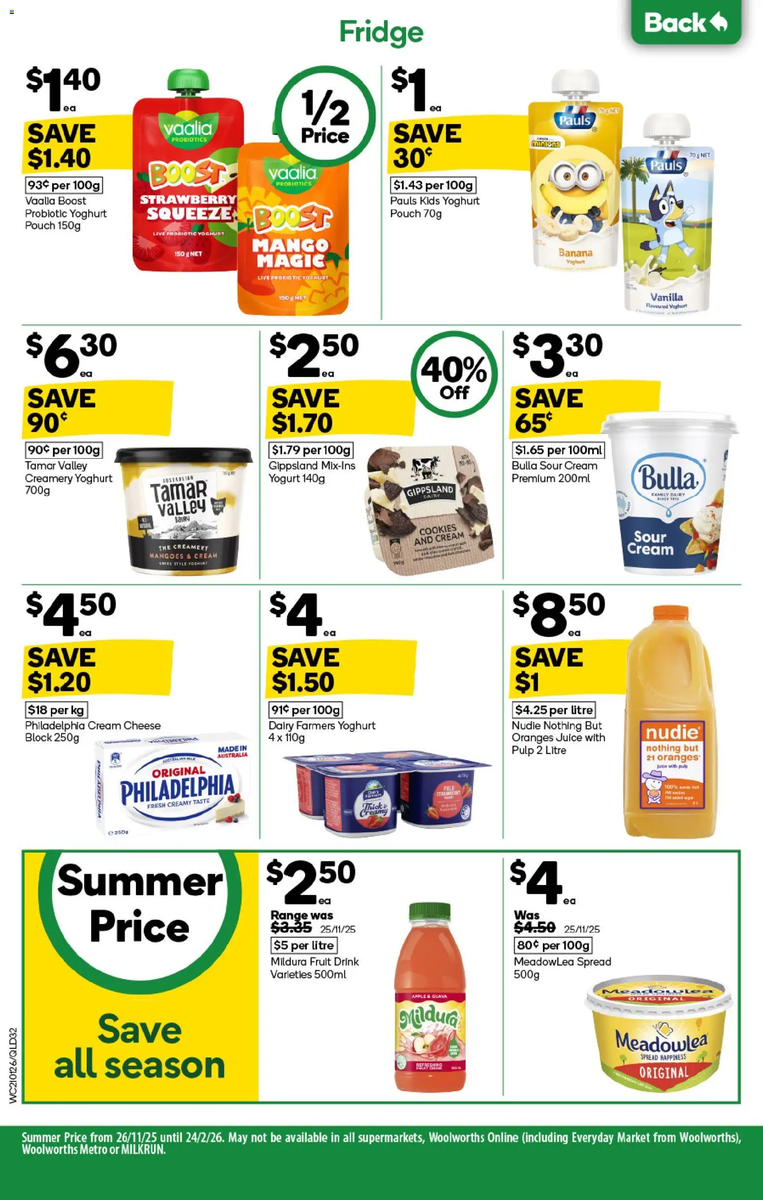 Woolworths catalogue - valid from 21.01.2026 | Page: 32 | Products: Dairy, Juice, Oranges, Cream
