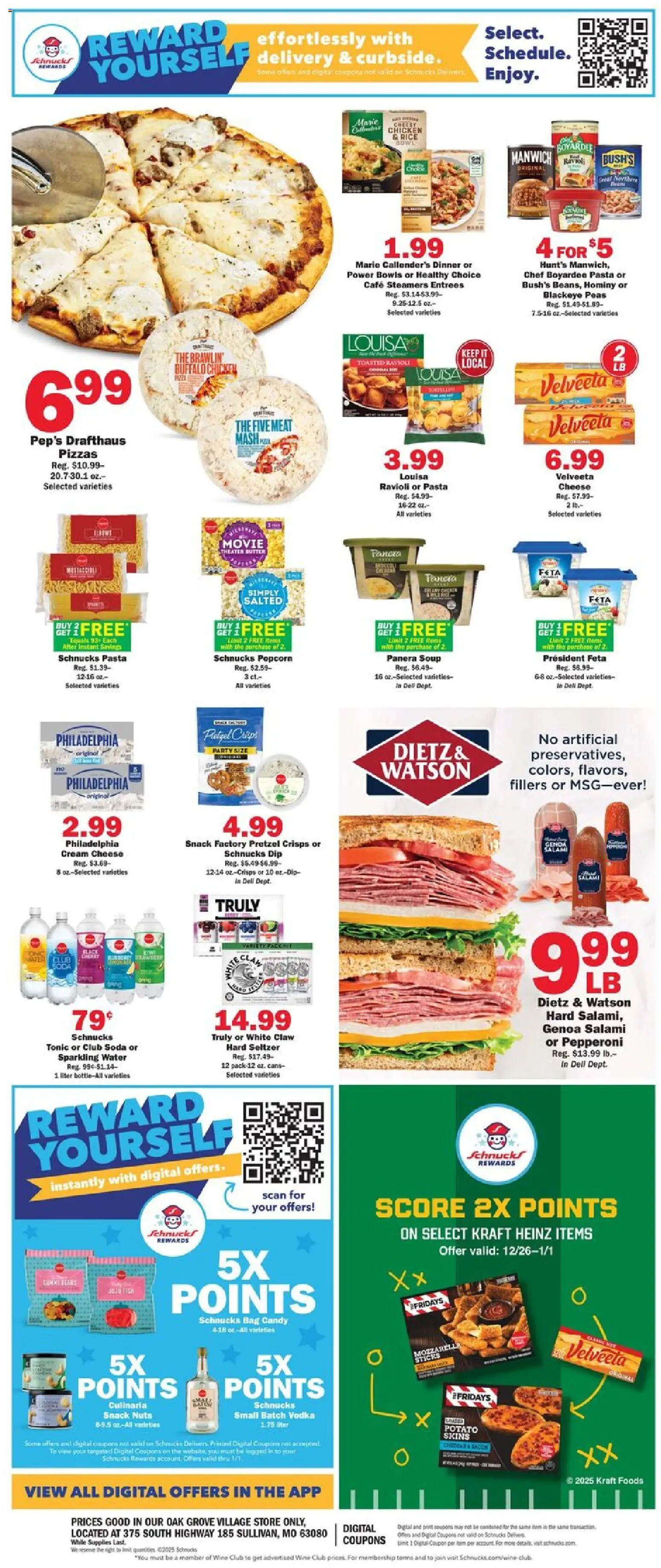Schnucks Weekly Print Ad - MO - valid from 26.12.2025 | Page: 2 | Products: Salami, Fish, Nuts, Vodka