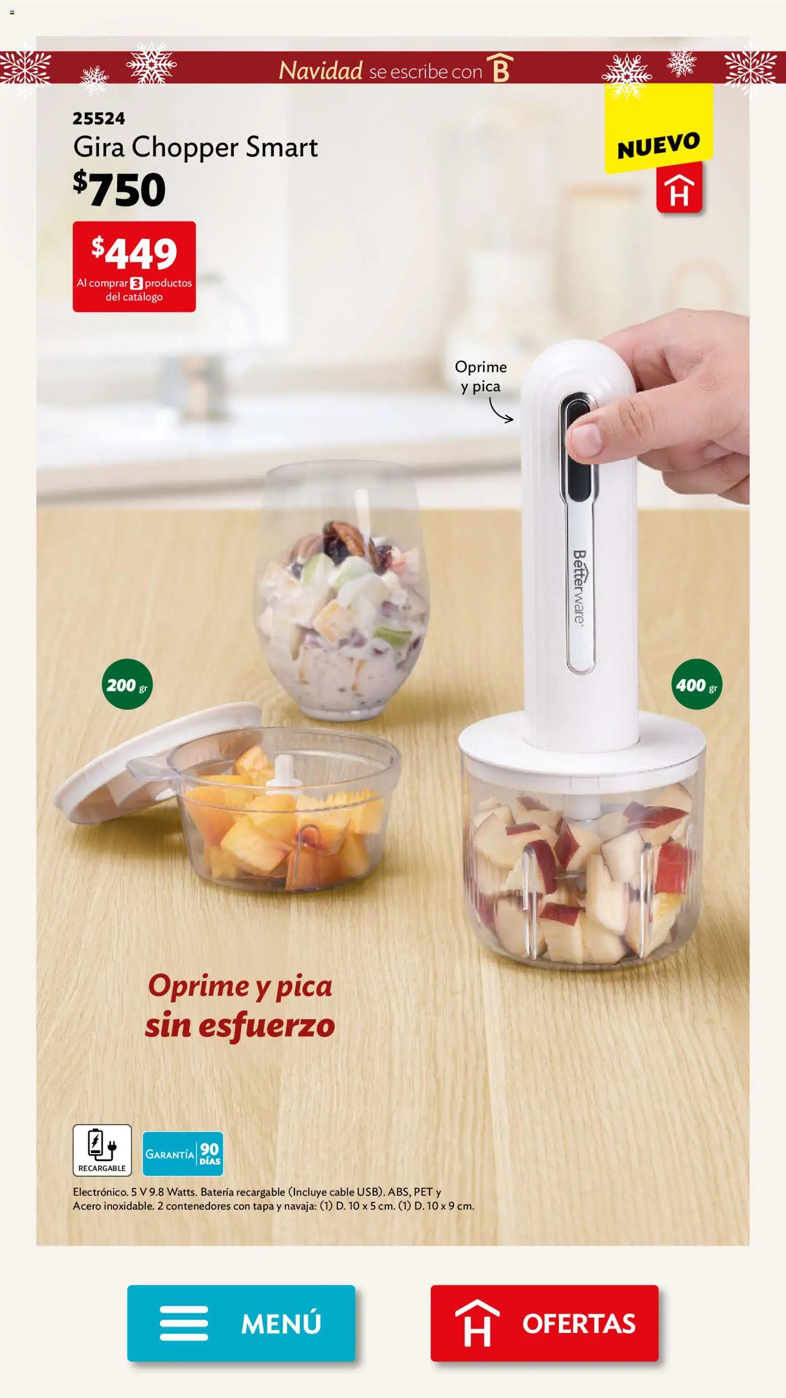 Nuevas ofertas de Betterware válidas en toda la República Mexicana desde el 03.11.2025. ¡Encuentra las mejores ofertas en Betterware campaña 11 2025! | Página: 3 | Productos: Navaja, Cable, Batería