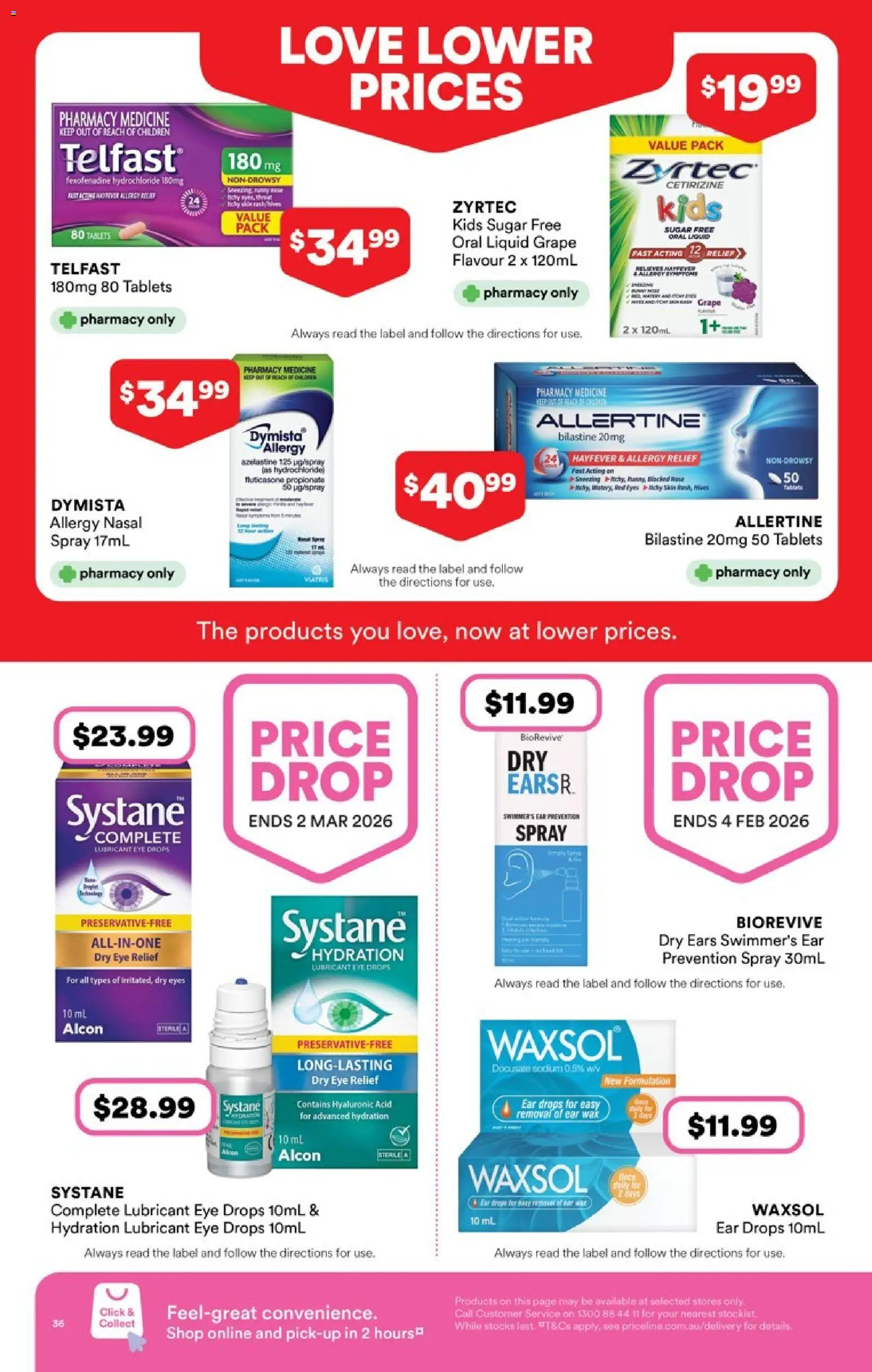 Priceline Pharmacy catalogue - valid from 10.12.2025 | Page: 36 | Products: Sugar, Lubricant, Tablets, Allergy