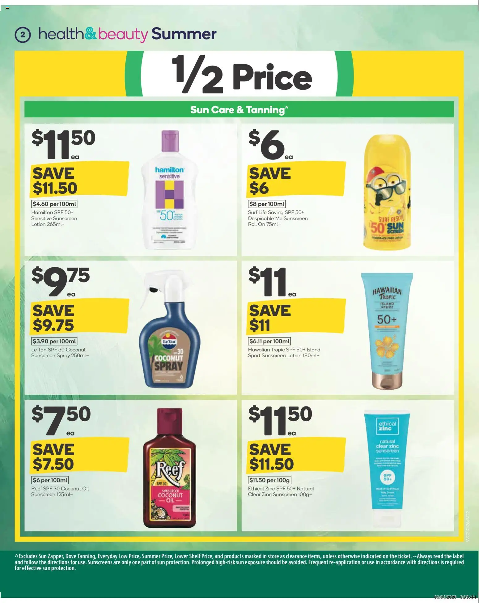 Woolworths catalogue - valid from 21.01.2026 | Page: 3 | Products: Oil, Sunscreen, Lotion, Zinc