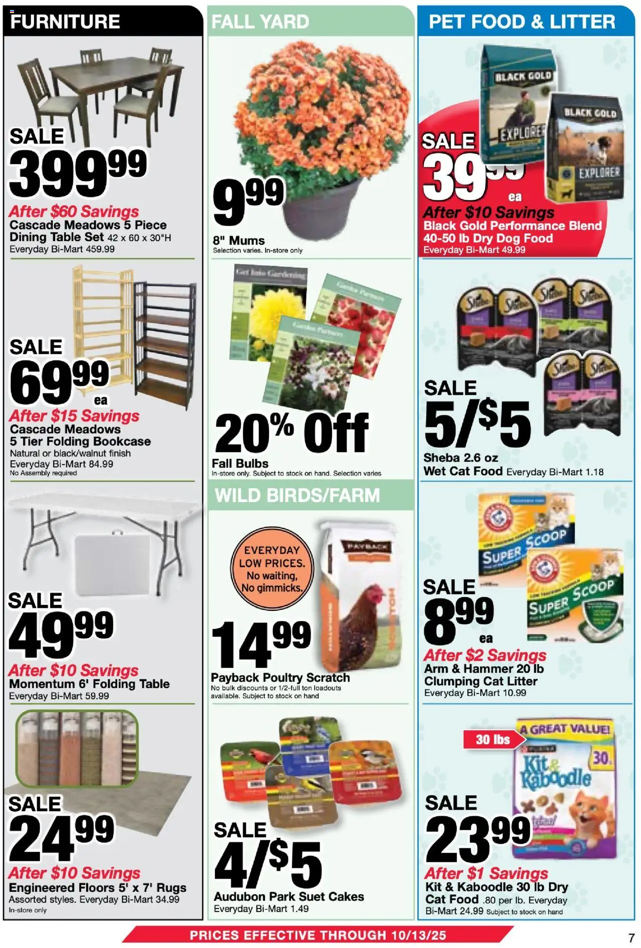 Bi-Mart Membership Savings Book - valid from 23.09.2025 | Page: 7 | Products: Dog Food, Cat Food, Cat Litter, Poultry