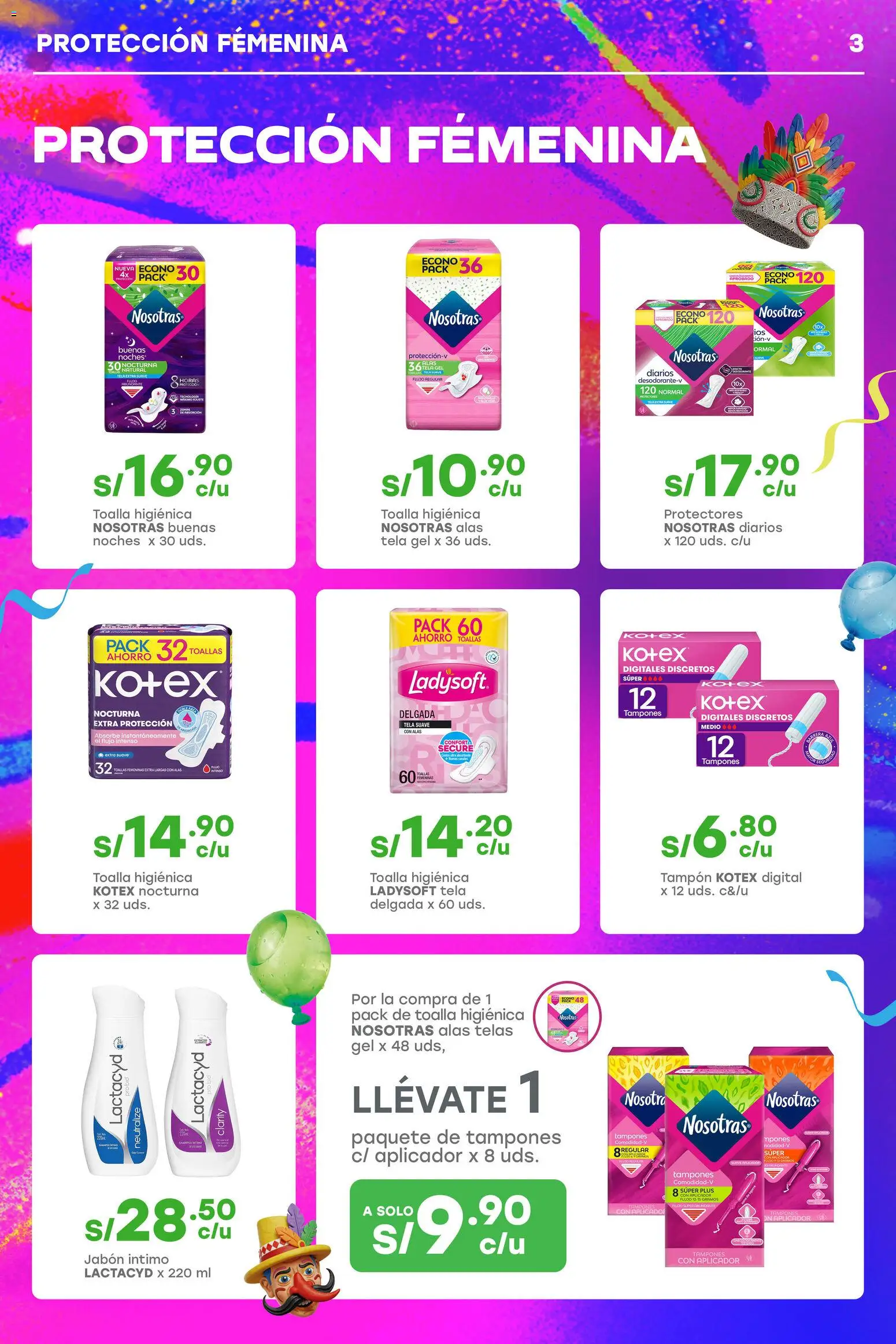 Catálogo Tottus válido desde 18.02.2026 | Página: 3 | Productos: Shampoo, Jabón, Toalla