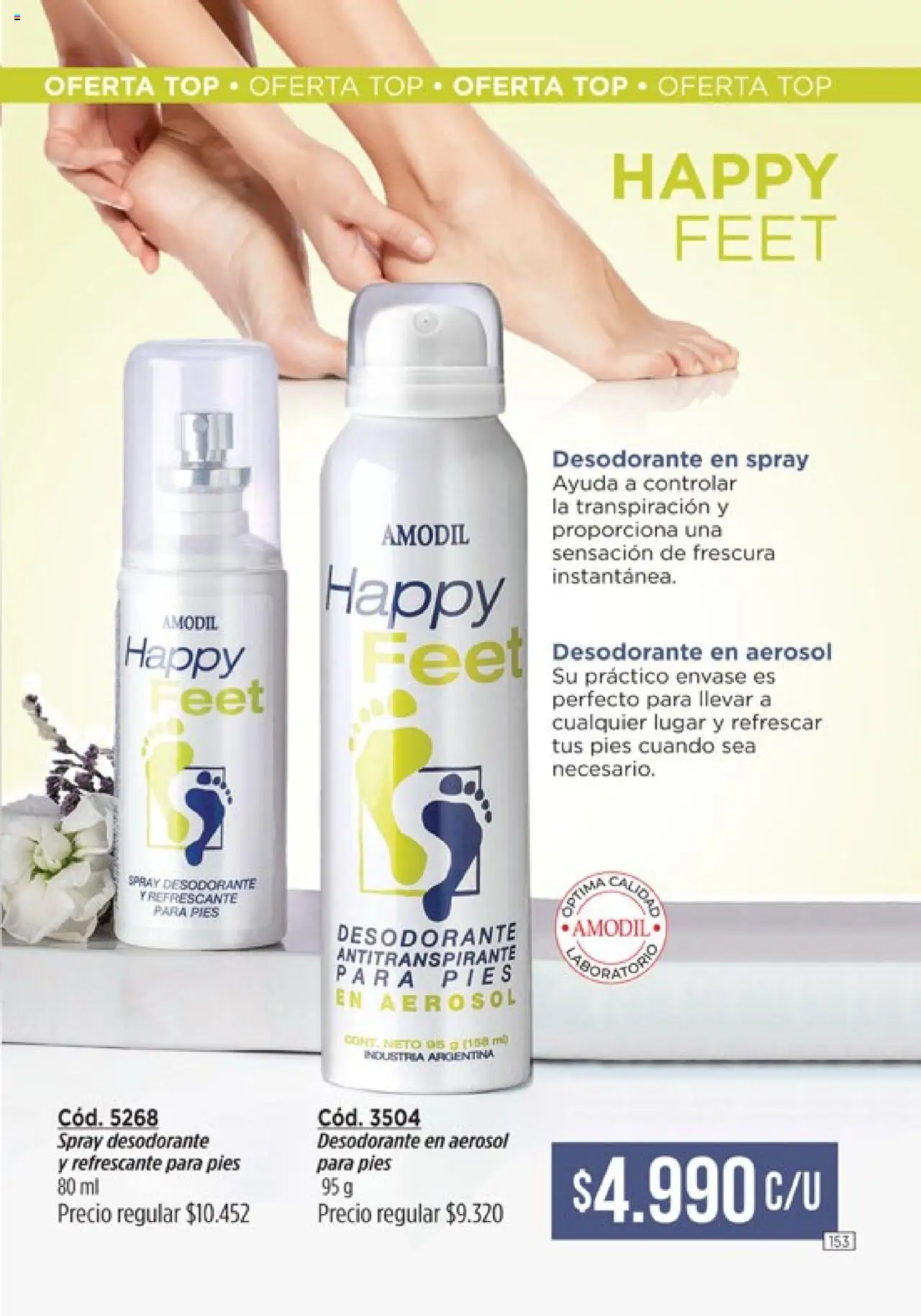 Catálogo Amodil Campaña 14 │ válido desde el 19.08.2025 | Página: 153 | Productos: Top, Desodorante, Antitranspirante