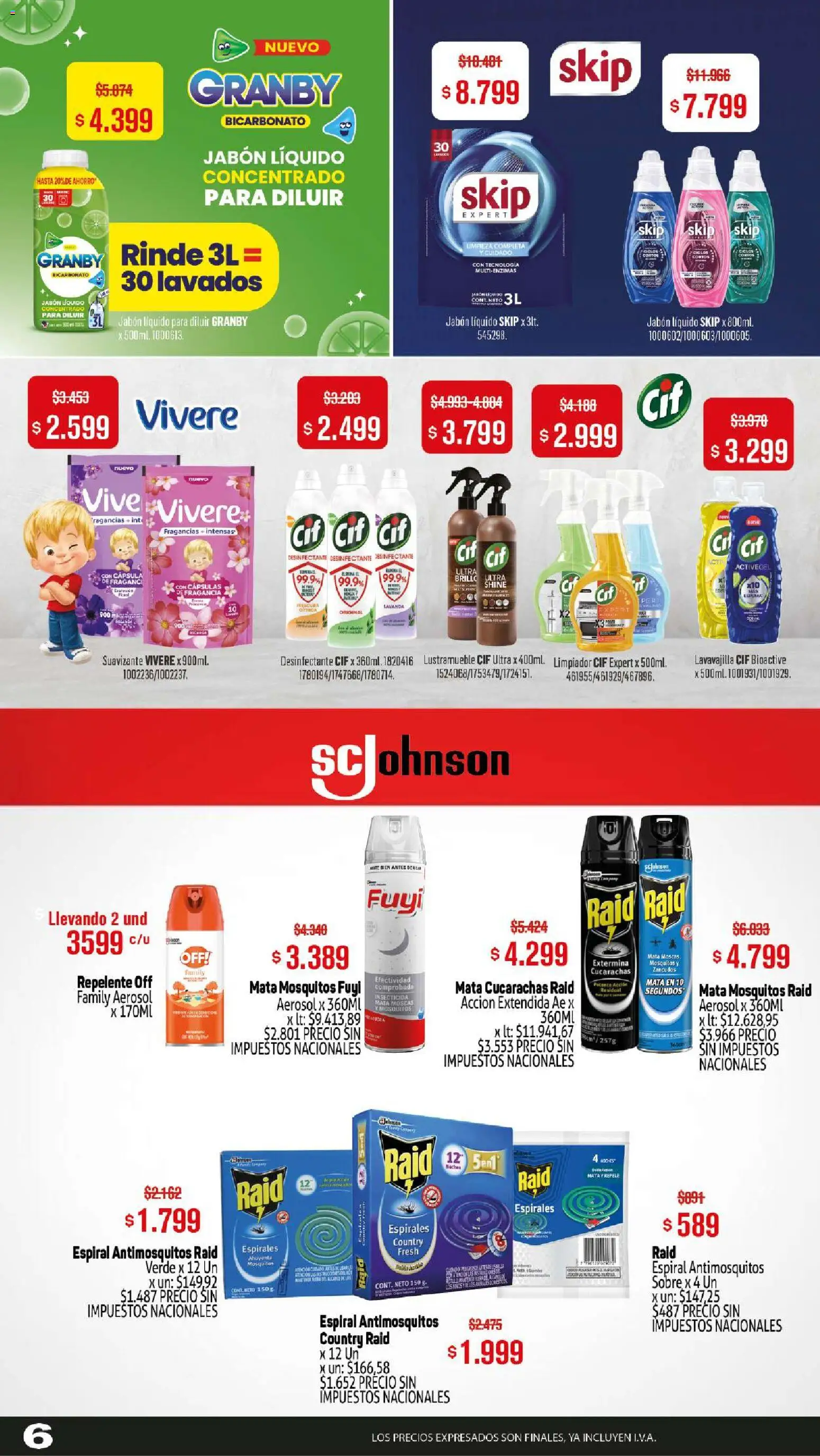 Makro ofertas │ válido desde el 26.02.2026 | Página: 6 | Productos: Repelente, Fragancia, Suavizante, Limpiador