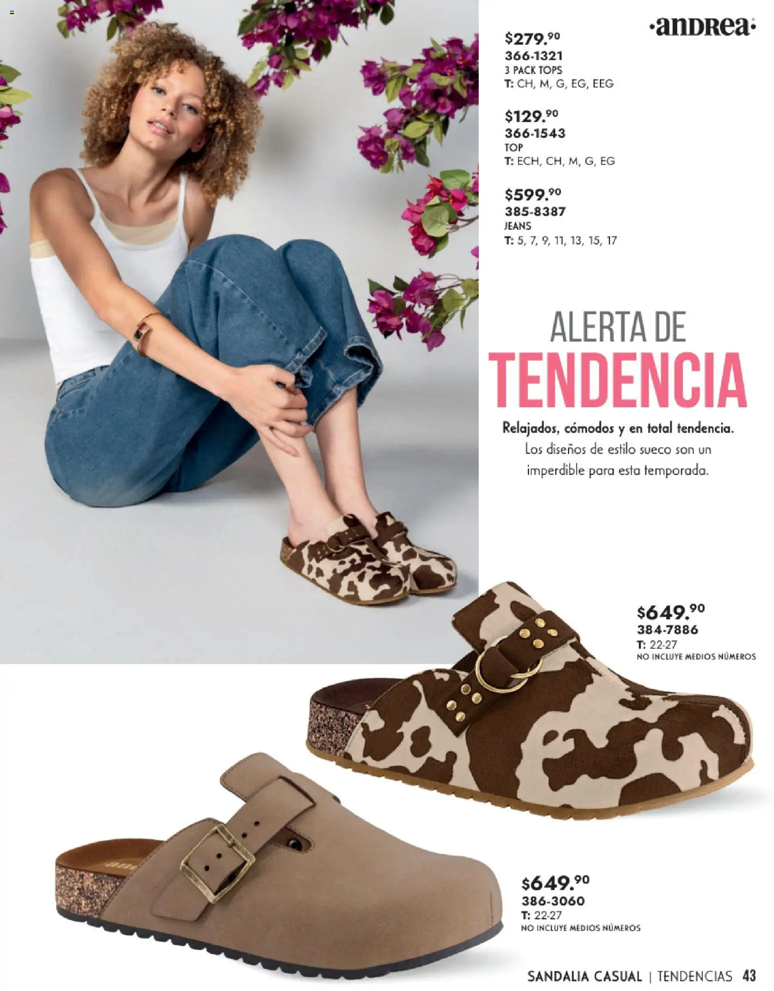 Nuevas ofertas de Andrea válidas en toda la República Mexicana desde el 25.01.2026. ¡Encuentra las mejores ofertas en Andrea catálogo Calzado Dama! | Página: 43