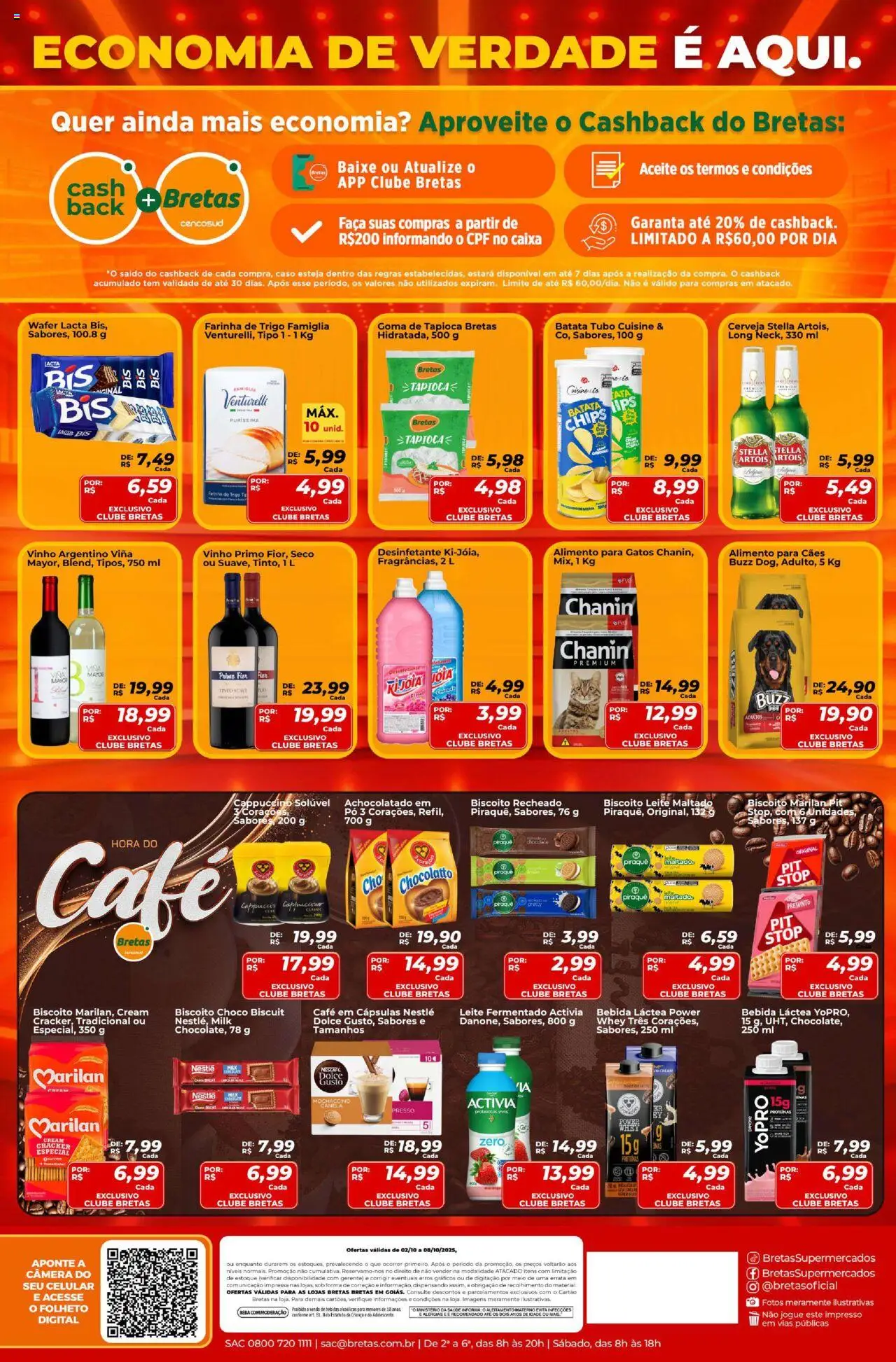 Bretas Folheto - válido de 02.10.2025 | Página: 2 | Produtos: Celular, Chocolate, Vinho, Câmera